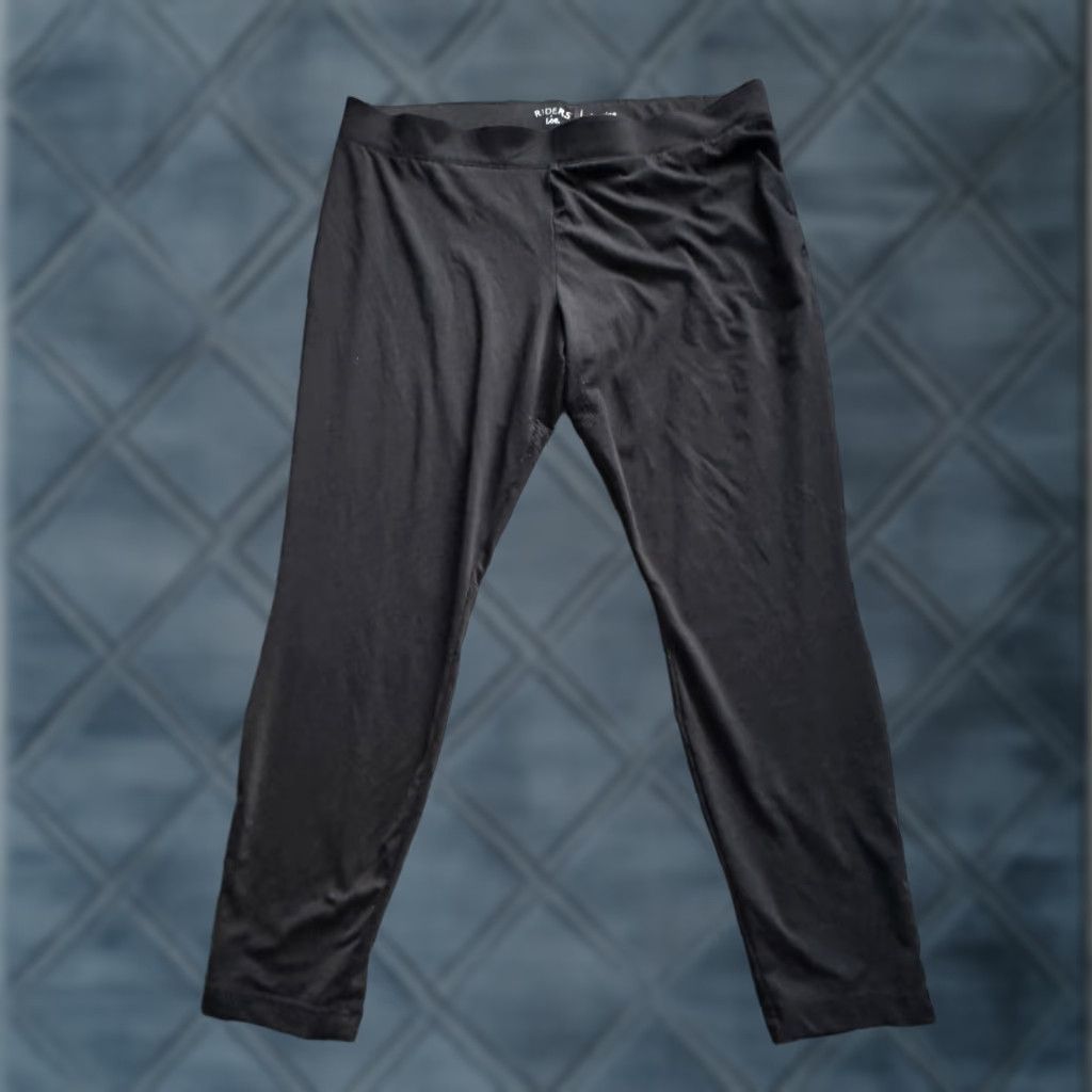 Lee LEE Riders Leggings pull on XL Black Women's Jegging Stretch 100% Polyester Spandex Slim Sit High Rise Inseam 30in Size 40" / US 18 - 1 Thumbnail
