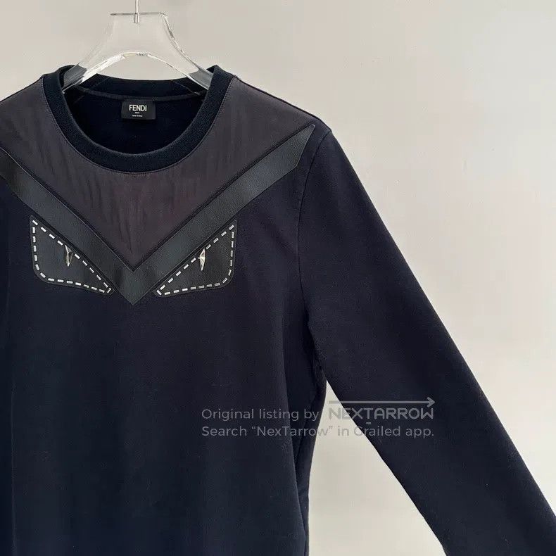Fendi Fendi Black Little Monster Studs and Leather Cotton Round Size US M / EU 48-50 / 2 - 3 Thumbnail