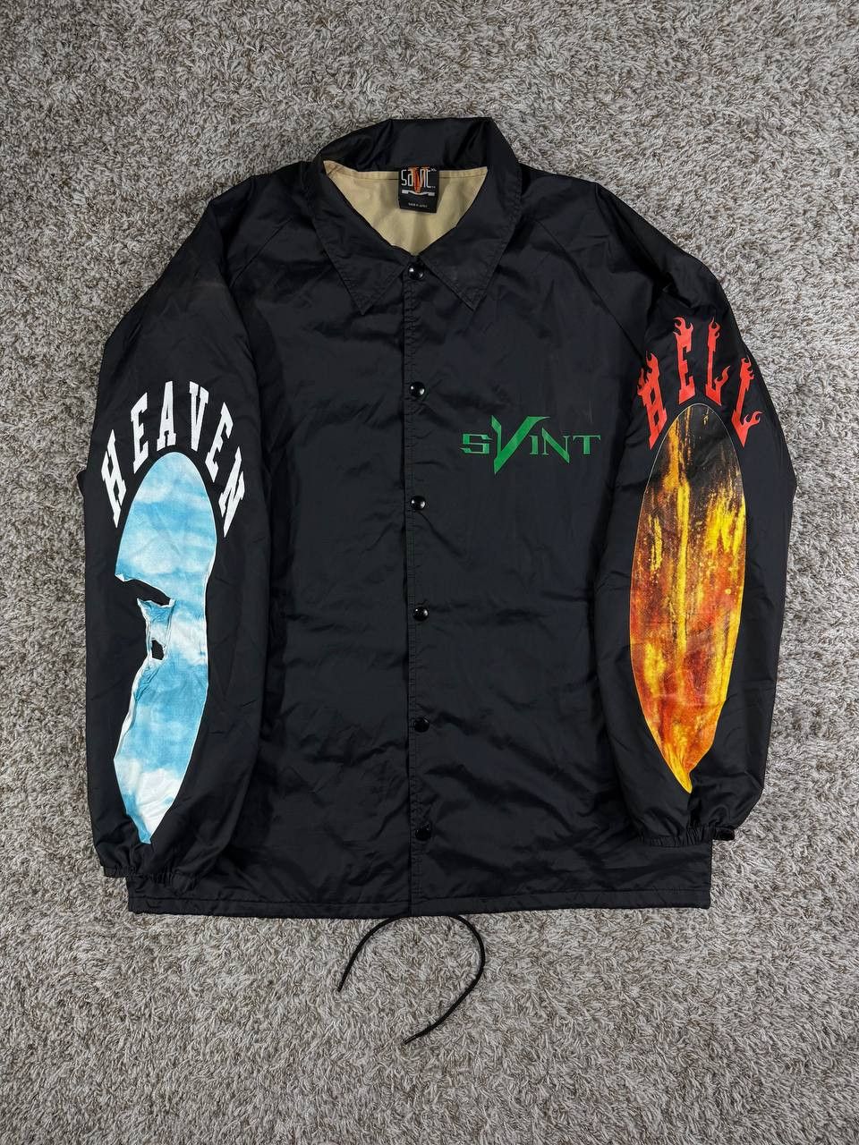 SAINT MICHAEL(セントマイケル) ヴィーロン スカルコーチジャケット Saint Michael - SAINT MICHAEL x VLONE Skull Coach Jacket | HBX
