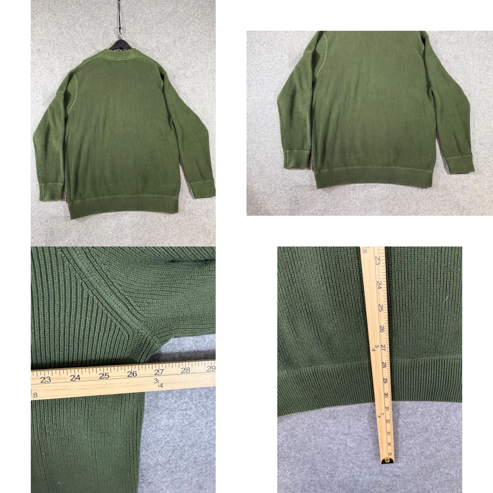 Eddie Bauer VINTAGE? Eddie Bauer Heavy Henley Sweater Mens XL Tall Green Ribbed Knit Pullover Outdoor Size US XL / EU 56 / 4 - 8 Thumbnail