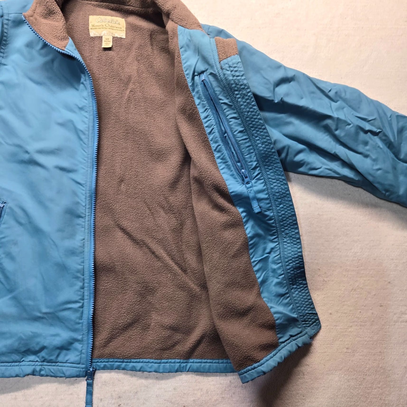 Vintage VINTAGE Cabelas Fleece Lined Teal Windbreaker Jacket Adult Womens S Small Size S / US 4 / IT 40 - 4 Thumbnail
