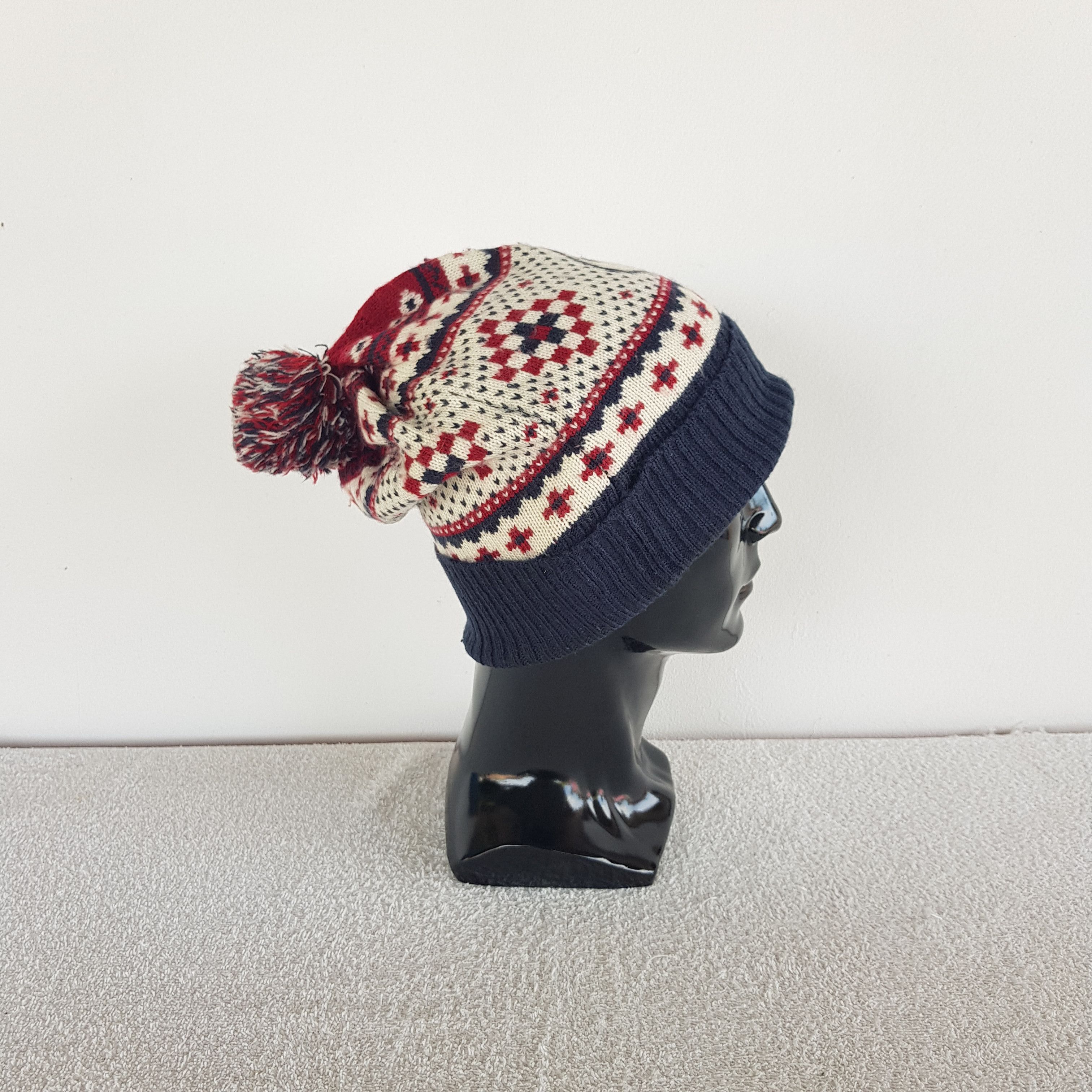 Japanese Brand Vintage Japanese Beanie Christmas Ribbed Knit Snow Caps Hats Size ONE SIZE - 4 Thumbnail