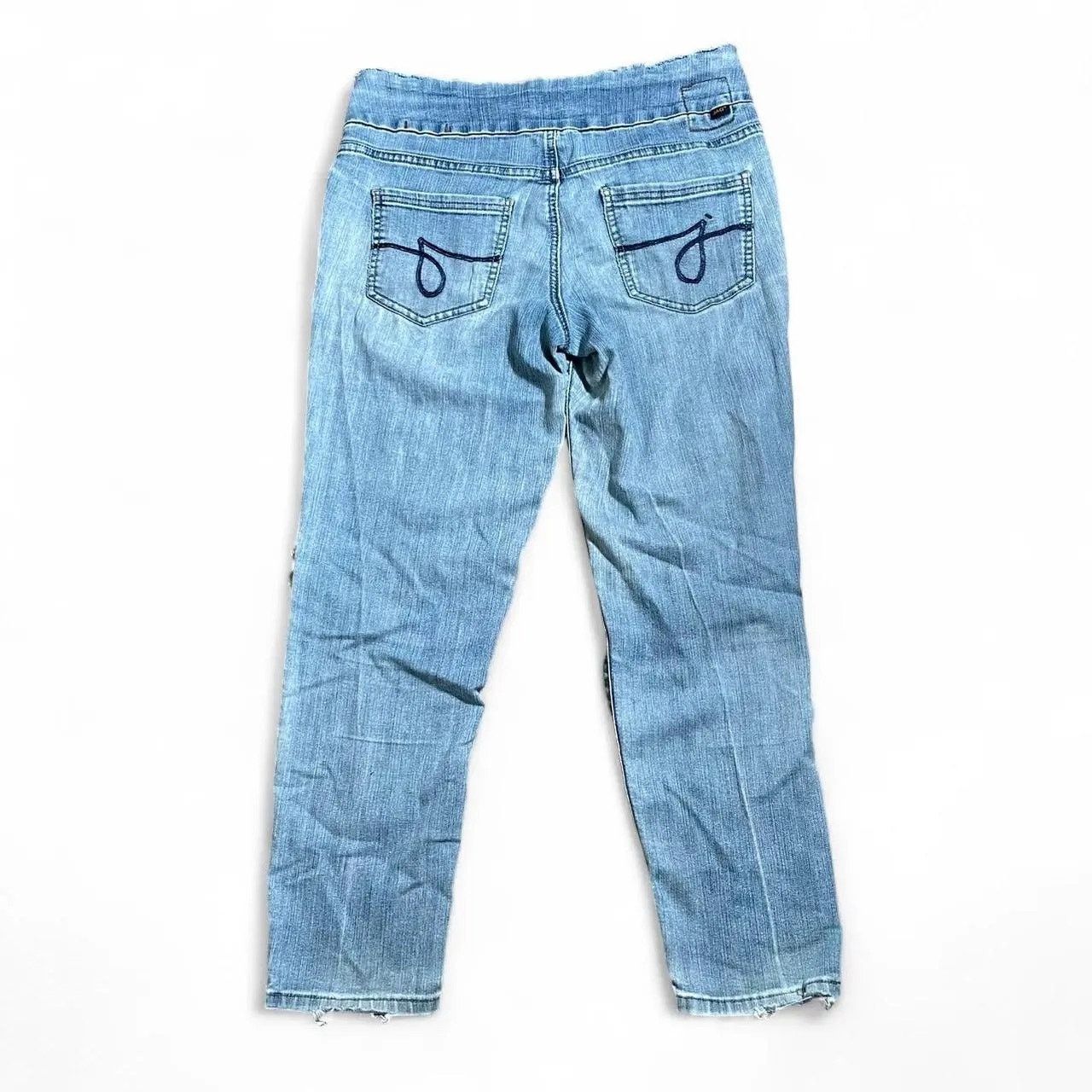 Vintage JAG Pull On Light Wash Denim Jeans - Size 6 Size 28" / US 6 / IT 42 - 2 Thumbnail