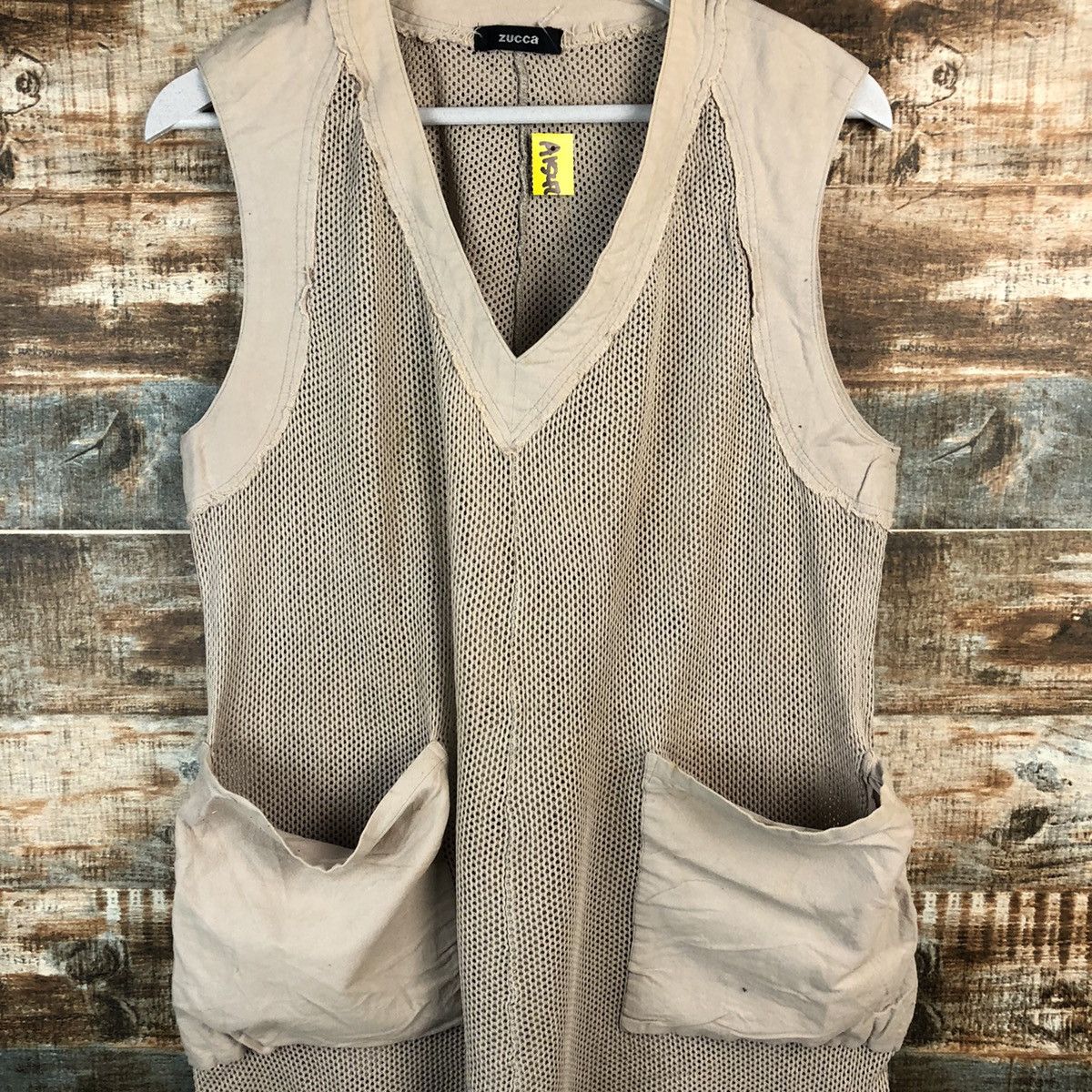 Vintage × Zucca Zucca Brown Vest crochet meshnet sleeveless #A1547 Size US M / EU 48-50 / 2 - 5 Thumbnail