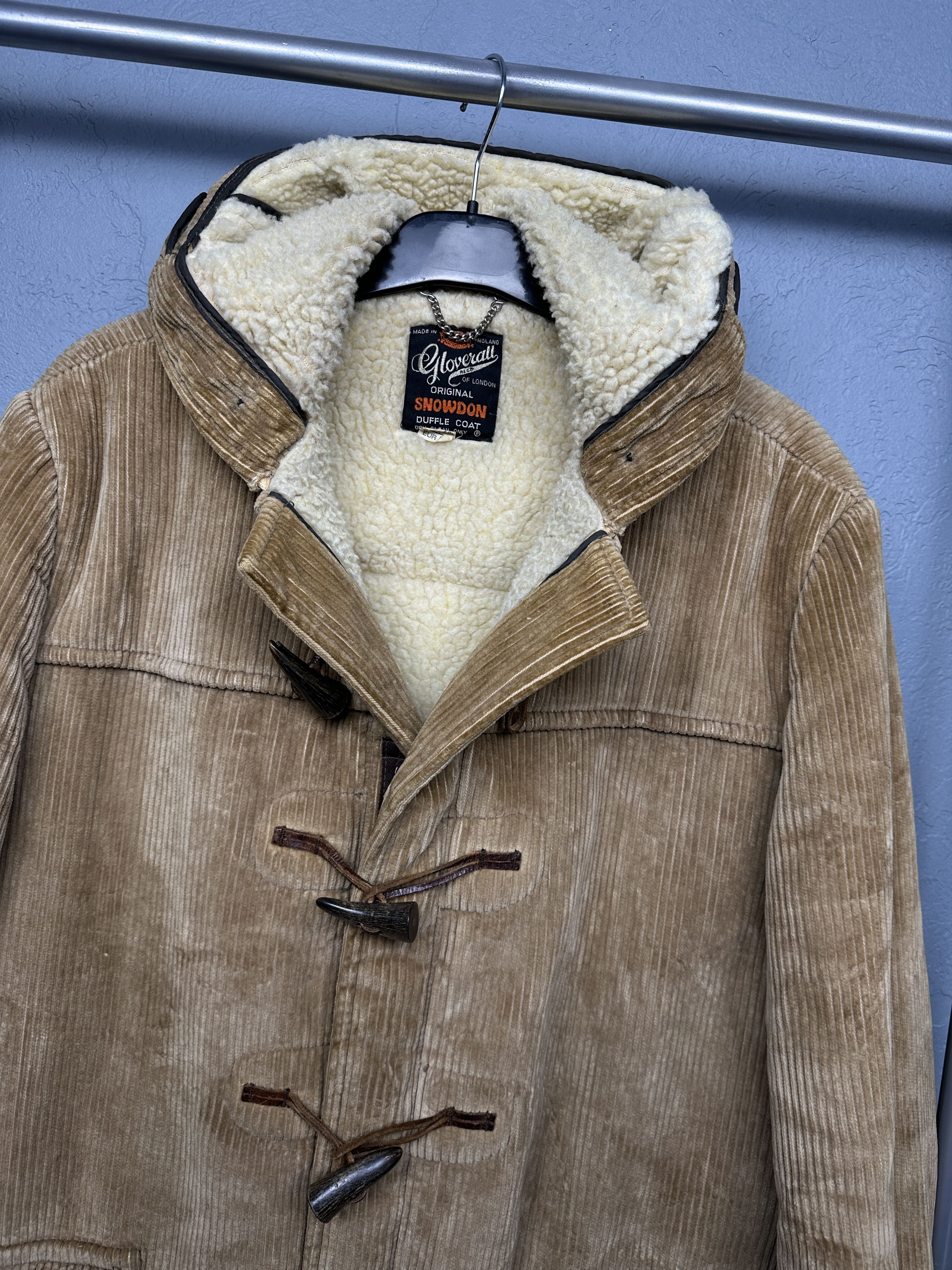 Gloverall Gloverall Mens Wool Sherpa Corduroy Duffle Coat Jacket Size US M / EU 48-50 / 2 - 2 Thumbnail