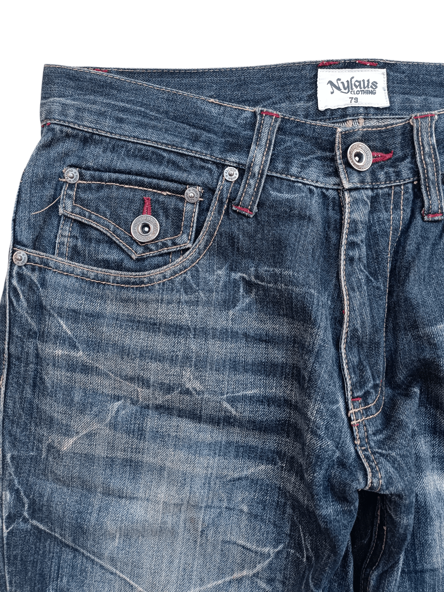 Japanese Brand 🔥 FLARED Nylaus Whiskers Embroidered Angel Style Size US 30 / EU 46 - 17 Thumbnail