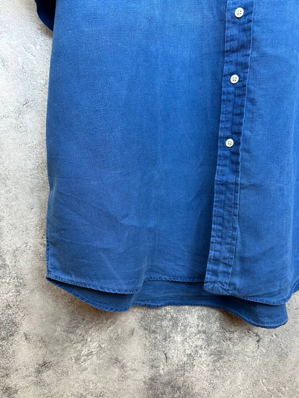Ralph Lauren Ralph Lauren 100% Linen Shirt Button Up Blue Button Down SS Size US XL / EU 56 / 4 - 6 Thumbnail