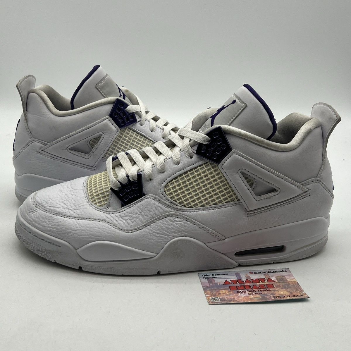 Jordan Brand Air Jordan 4 Purple Metallic Size US 13 / EU 46 - 1 Thumbnail