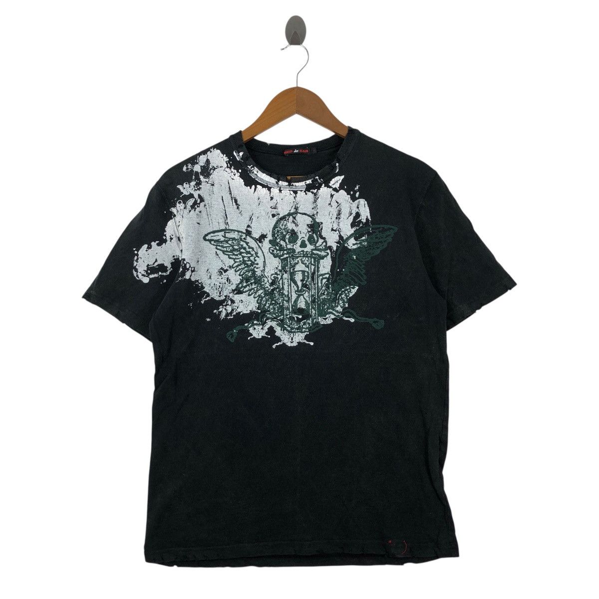 Japanese Brand Vintage Red Ear Filth Column Tribal Logo Skull T-Shirt Size US L / EU 52-54 / 3 - 1 Thumbnail