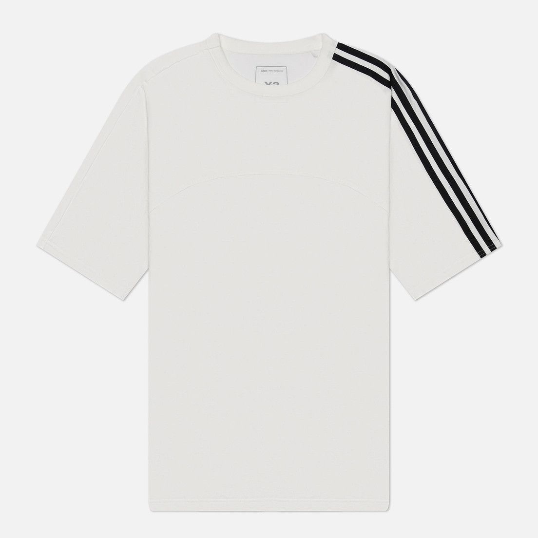 Adidas × Y-3 o1mle0526 3 Stripe Short Sleeve T-Shirt in White Size US L / EU 52-54 / 3 - 1 Thumbnail