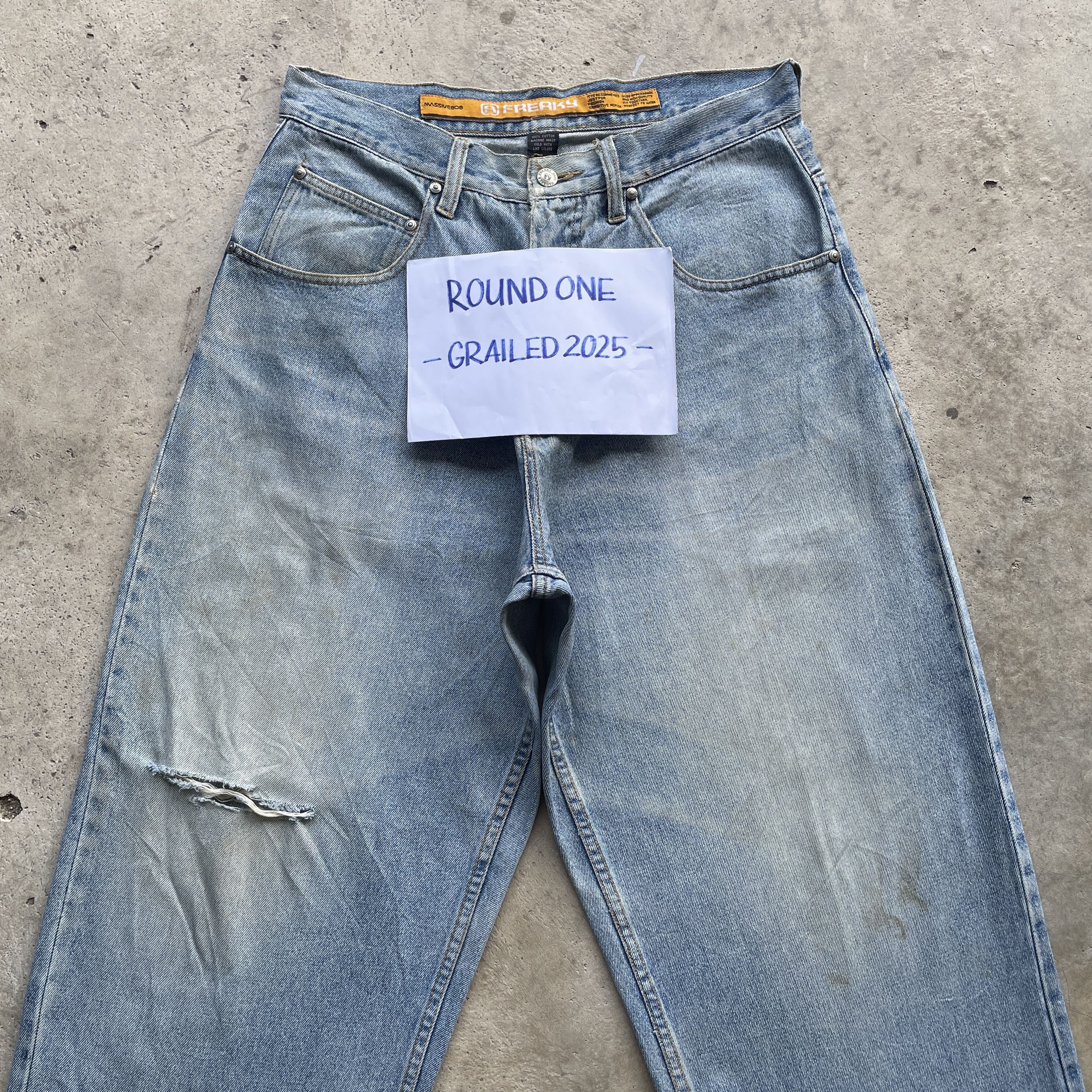 Japanese Brand VINTAGE BAGGY JEANS DISTRESSED FADED JAPANESE PANTS DENIM Size US 32 / EU 48 - 4 Thumbnail