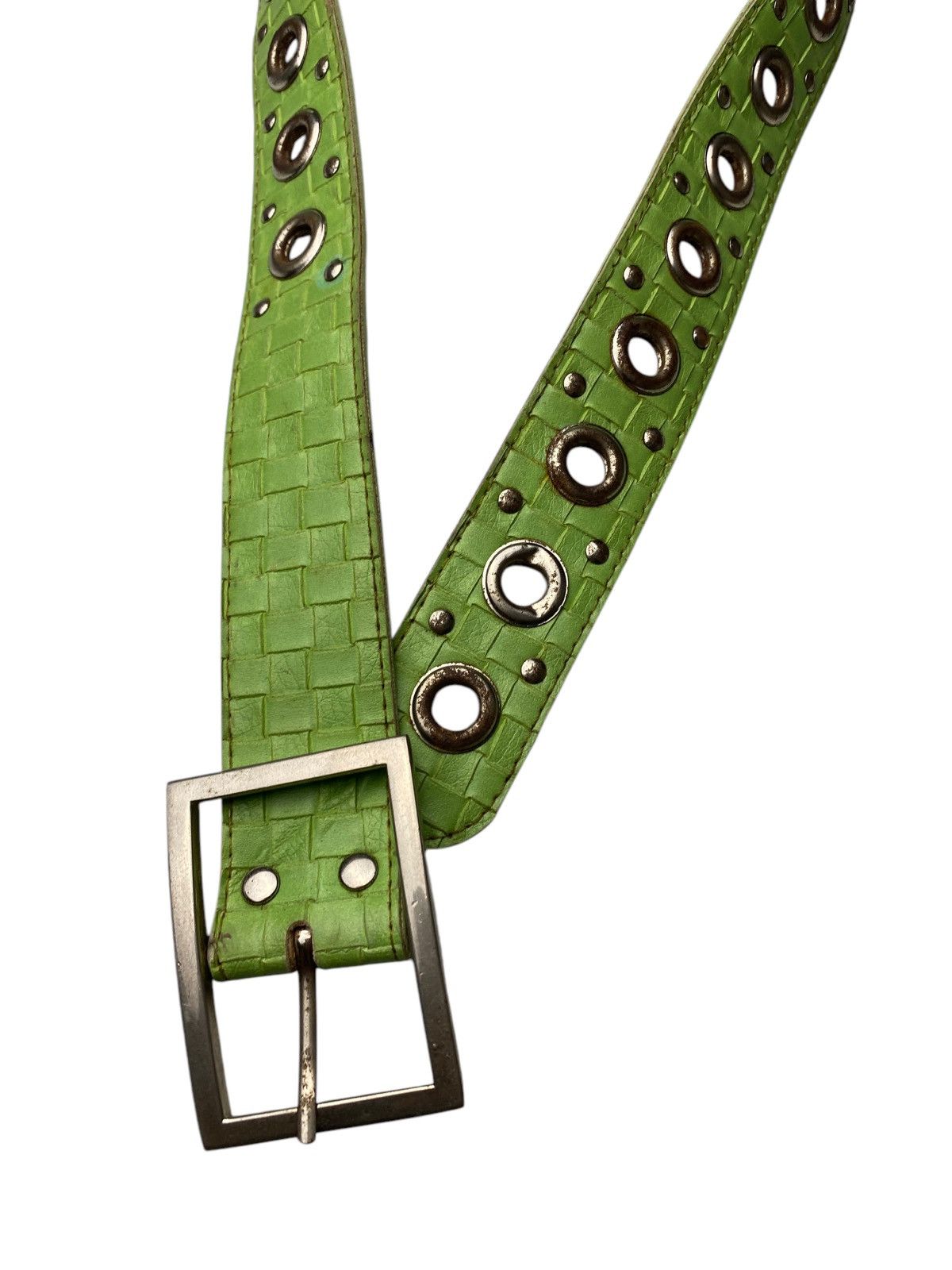 If Six Was Nine Green Ring Studded Y2K Belt Size ONE SIZE - 2 Thumbnail