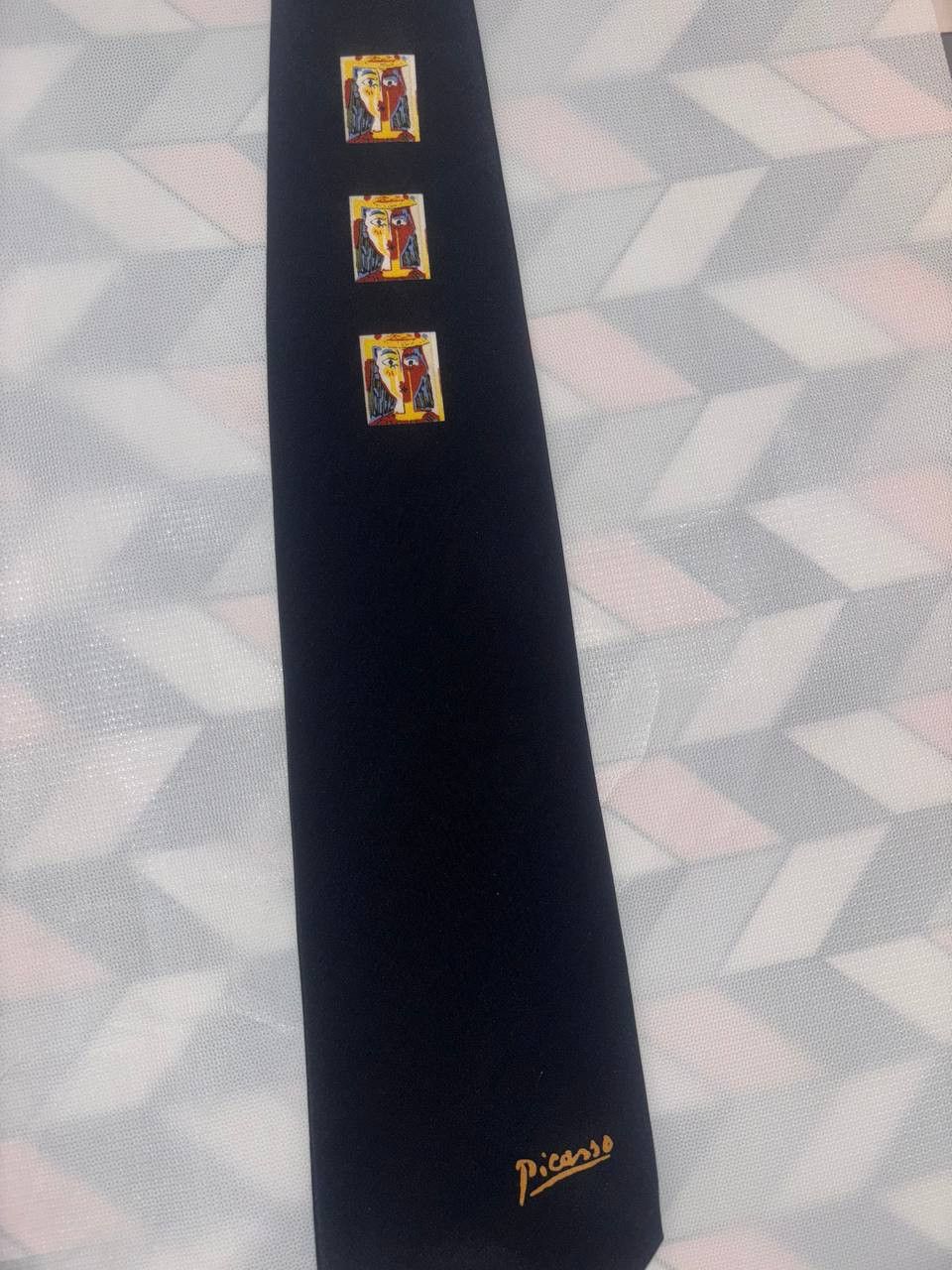 Vintage Vintage Pablo Picasso silk tie, black, pure silk, rare Size ONE SIZE - 3 Thumbnail