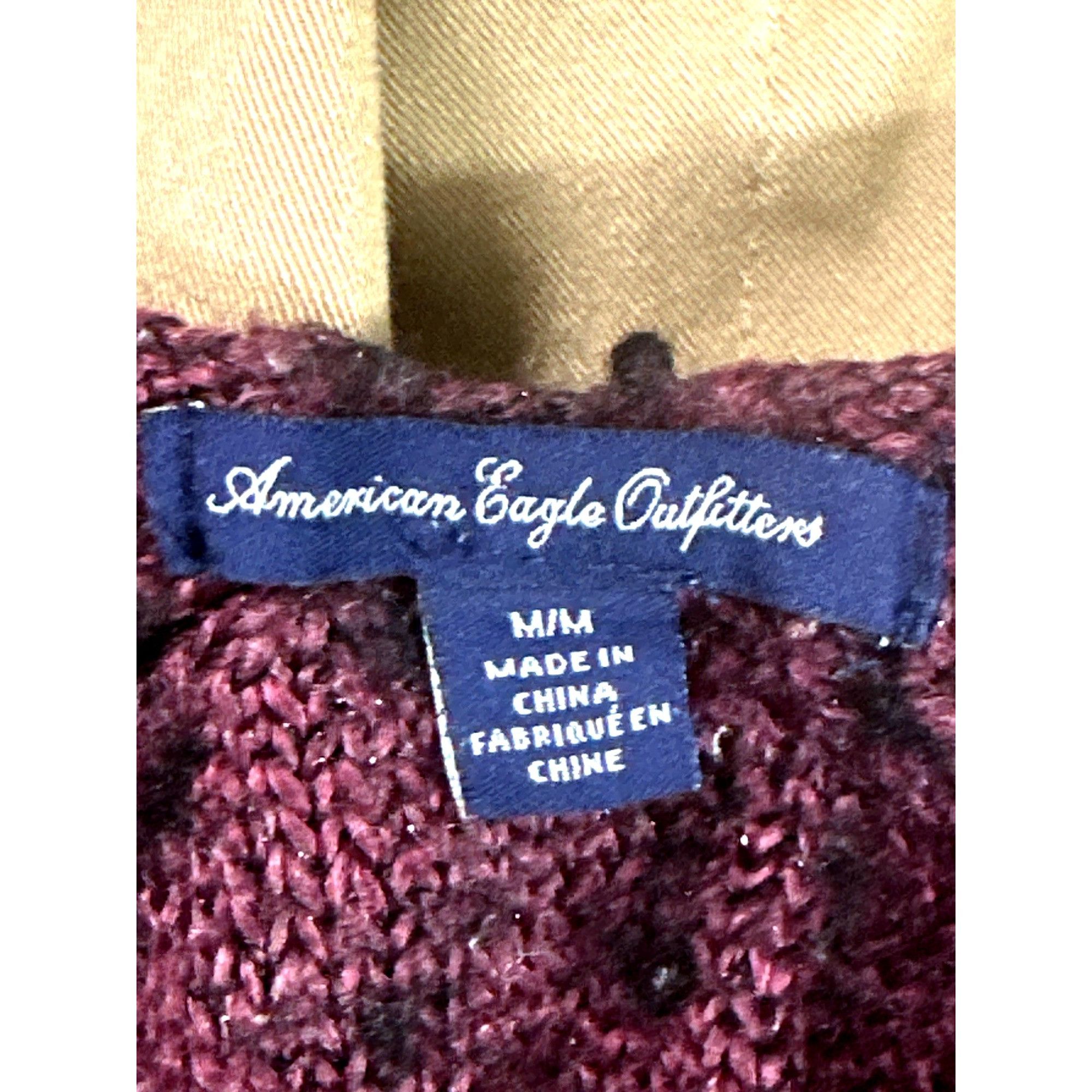 American Eagle Outfitters American Eagle Outfitters Burgundy Acrylic Wool Long Sleeve Size M / US 6-8 / IT 42-44 - 5 Thumbnail