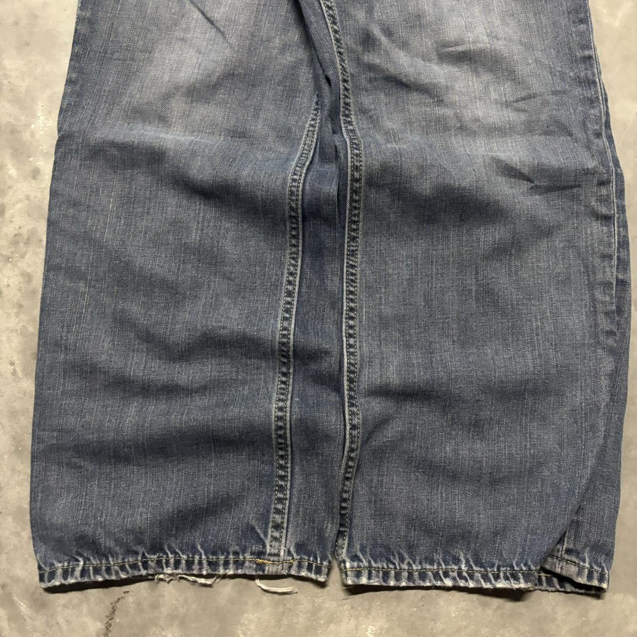 Japanese Brand × Vintage Crazy Vintage Y2K/2000s Grunge Dark Wash Skater Denim Jeans! Size US 35 - 6 Thumbnail