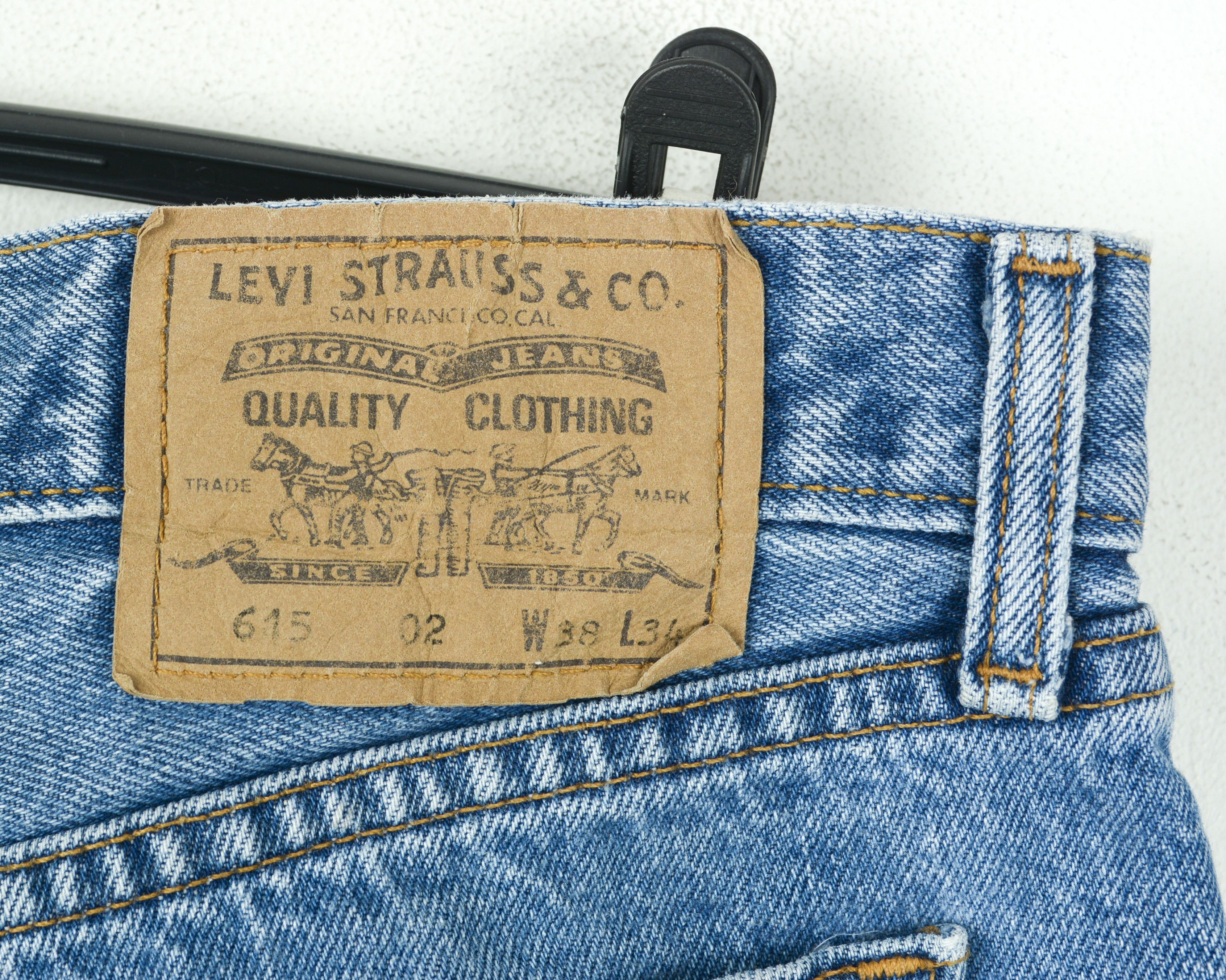 Levi's Orange Tab 615 Men W38 L34 Jeans Denim Pants Split Hems 90s Size US 38 / EU 54 - 7 Thumbnail