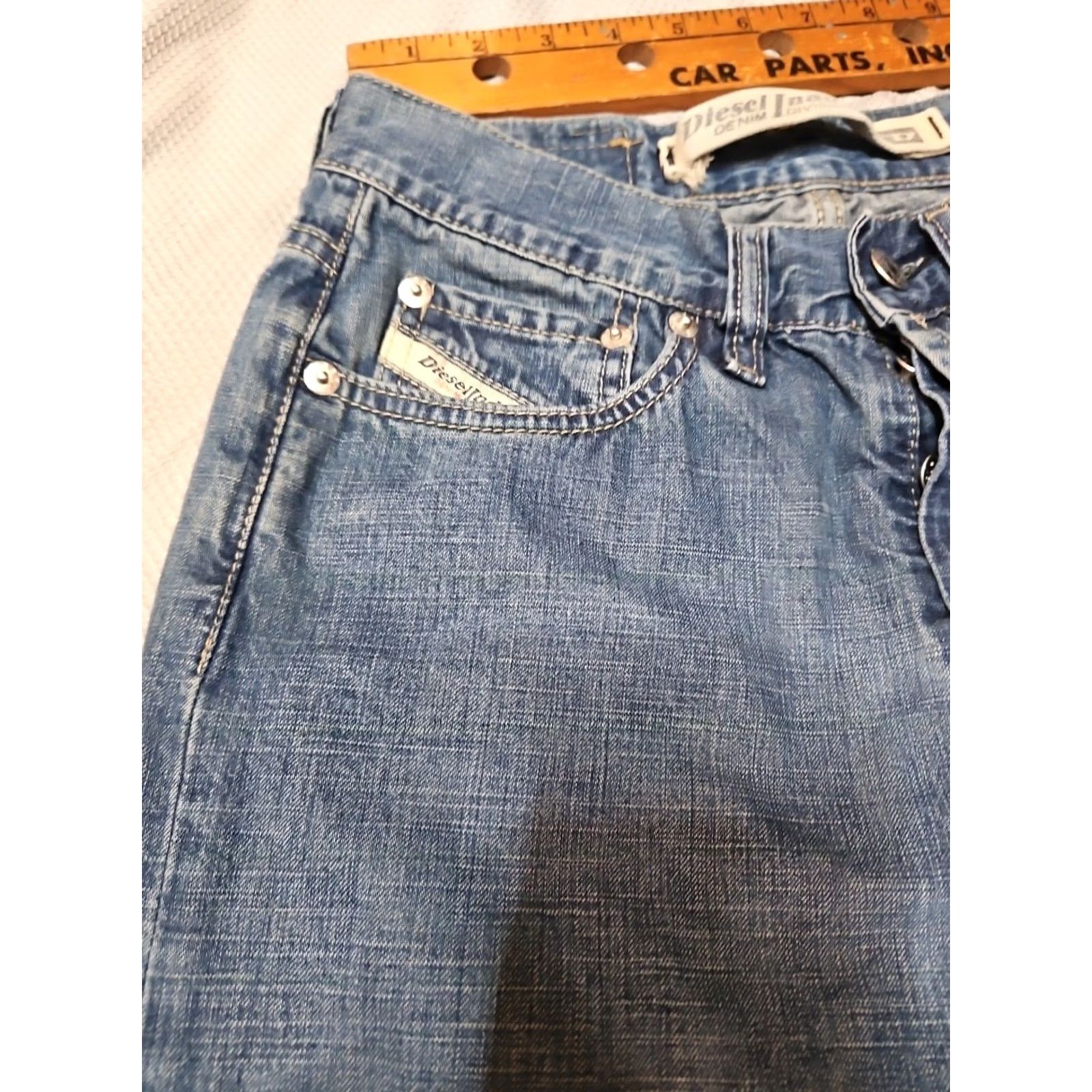 Diesel DIESEL Kulter Jeans Mens Size 27 Blue Denim Straight Buttonfly Pants Trouser Size US 27 - 3 Thumbnail