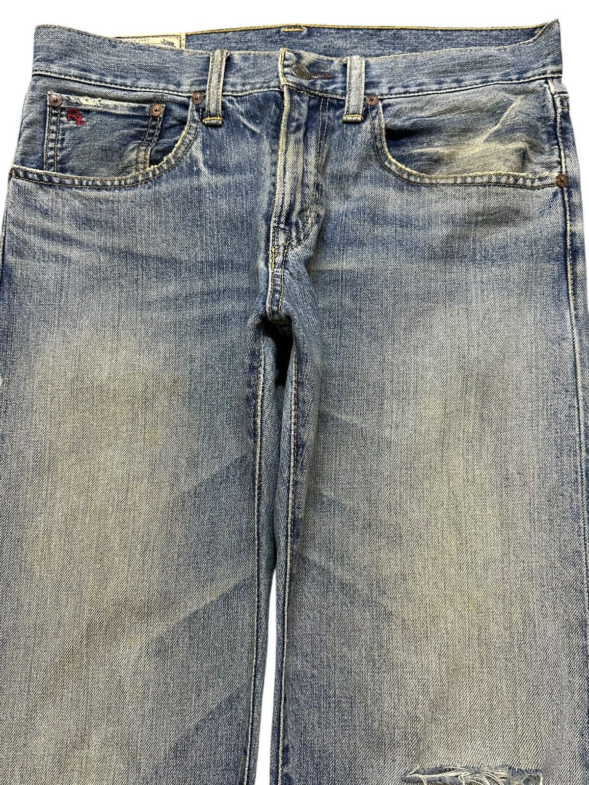 Polo Ralph Lauren Vintage Polo Ralph Lauren Blue Mud Wash Faded Distress Jeans Size US 30 / EU 46 - 3 Thumbnail