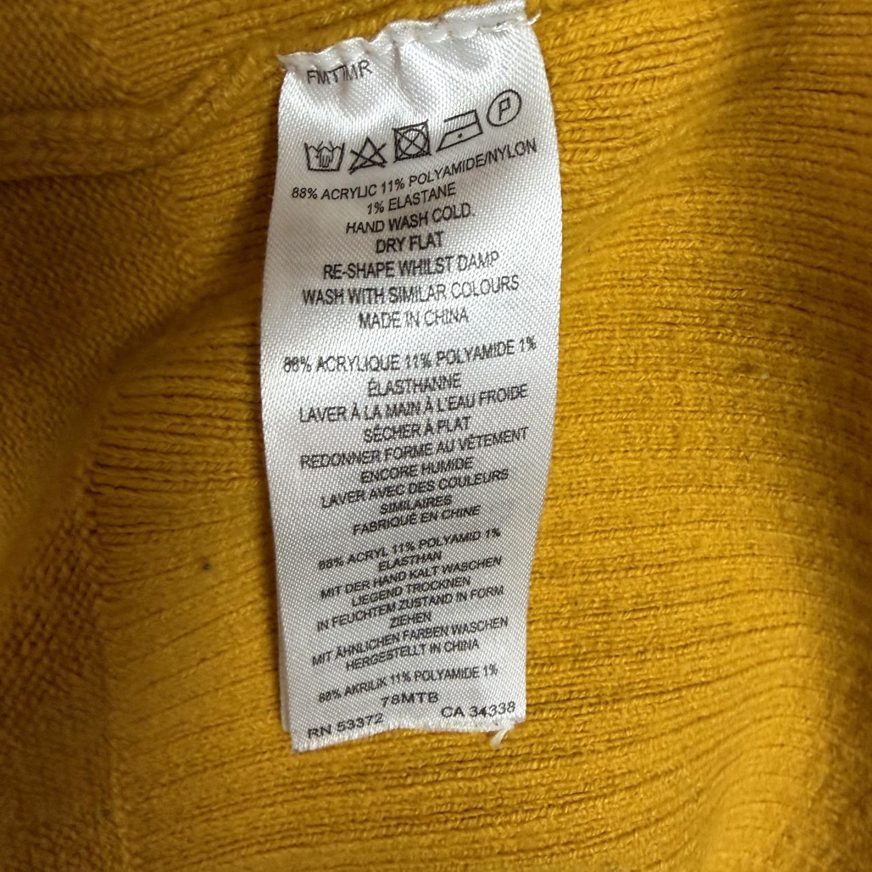 French Connection French Connection Sweater Womens S Yellow Turtleneck Pullover Preppy Old Money Size S / US 4 / IT 40 - 7 Thumbnail