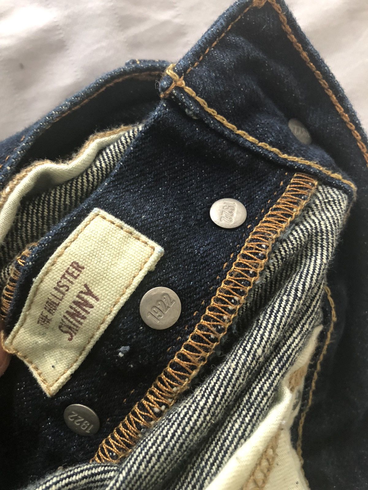 Hollister Hollister Jeans Mens 30 x 30 Blue Skinny Dark Wash Fly Denim Size US 30 / EU 46 - 12 Thumbnail