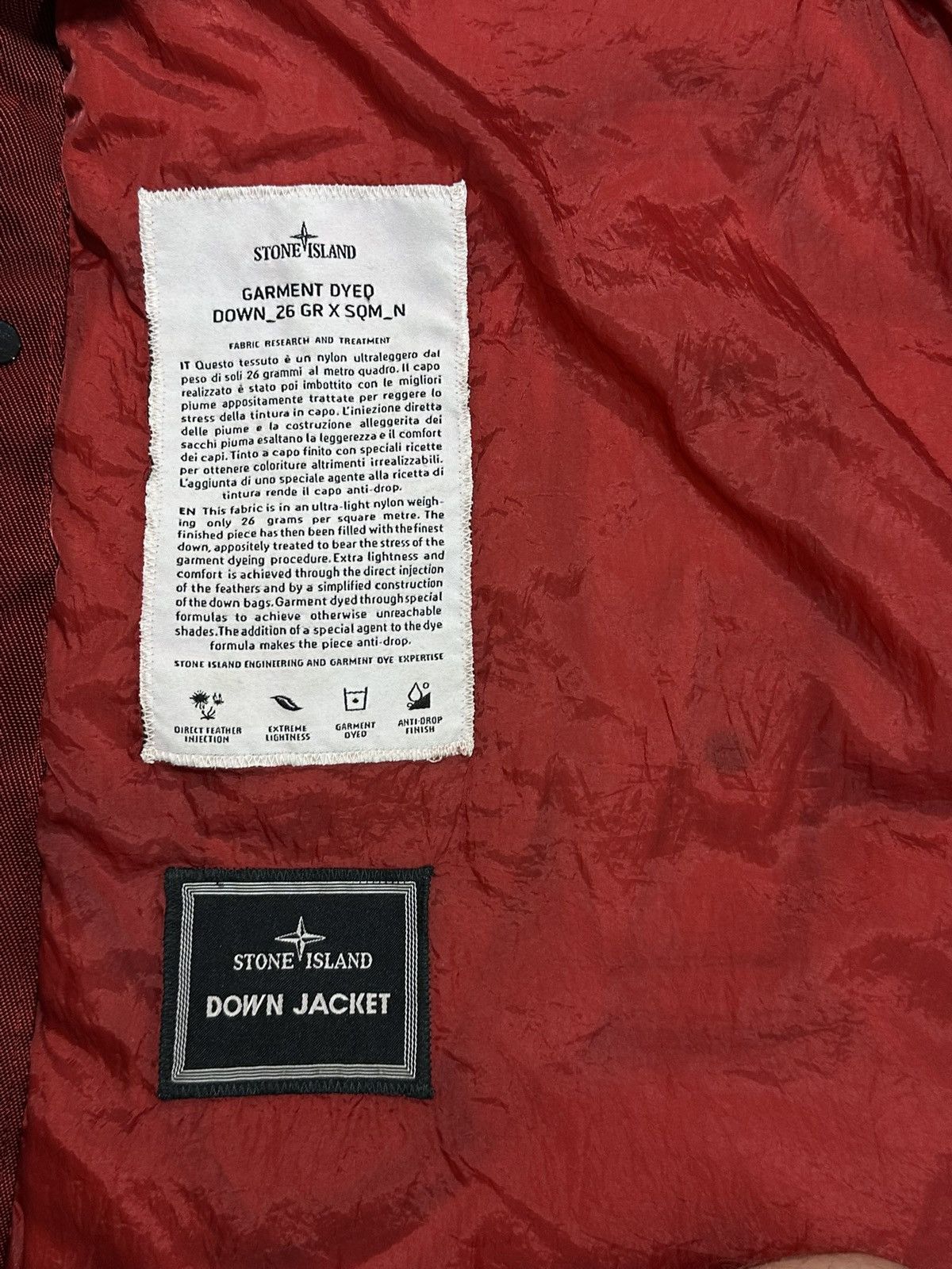 Stone Island Stone Island - AW11 Red Puffer / Down Jacket Size US L / EU 52-54 / 3 - 9 Thumbnail