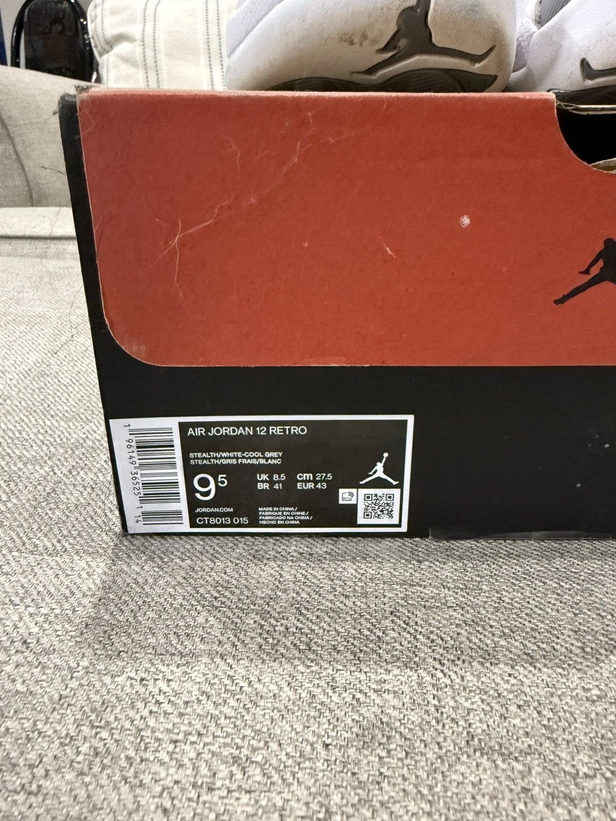 Jordan Brand Air Jordan 12 Retro Stealth Size US 9.5 / EU 42-43 - 6 Thumbnail