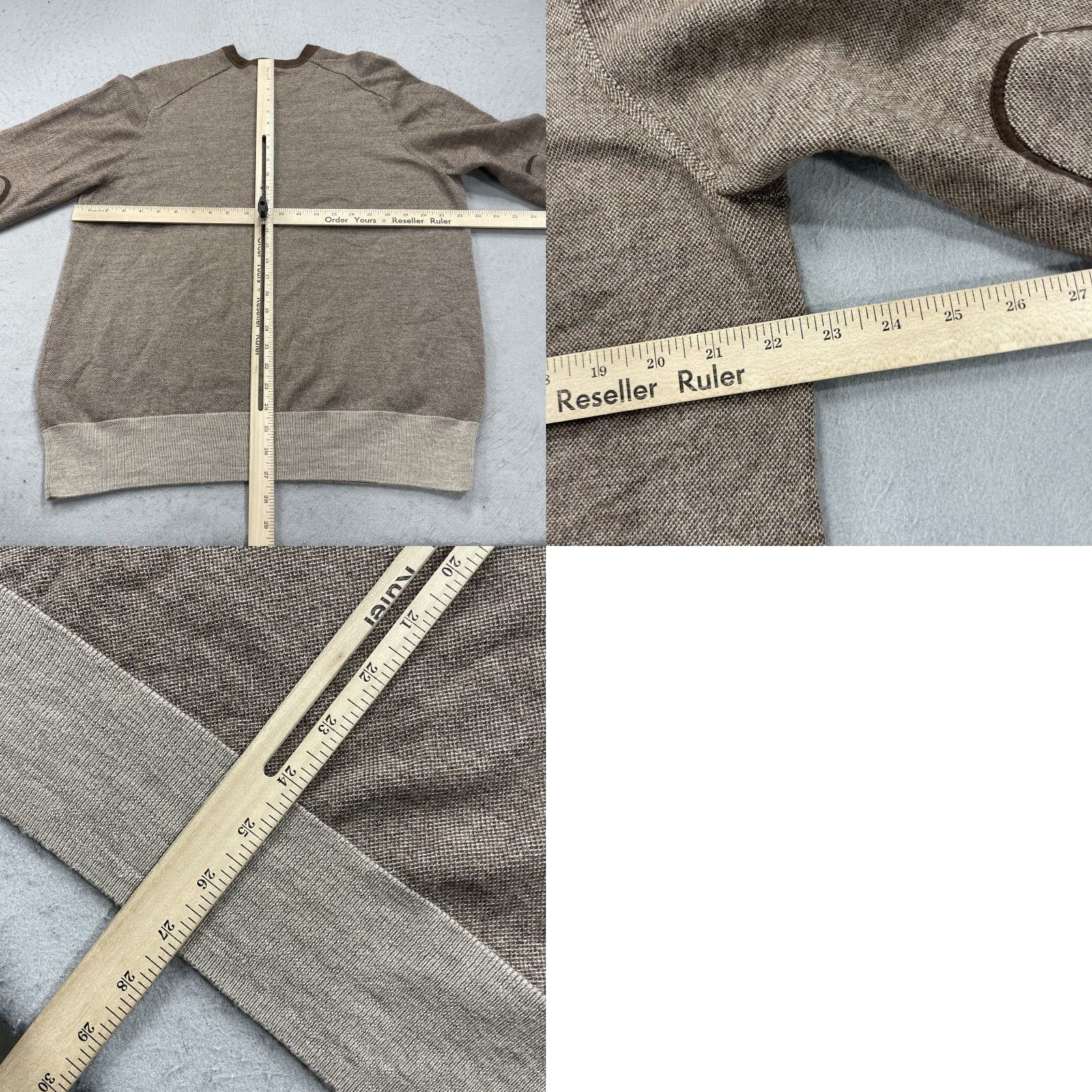 Peter Millar Peter Millar Sweater Mens XL Brown Crewneck 100% Merino Wool Elbow Patch Knit Pullover Classic Golf Style Size US XL / EU 56 / 4 - 8 Thumbnail
