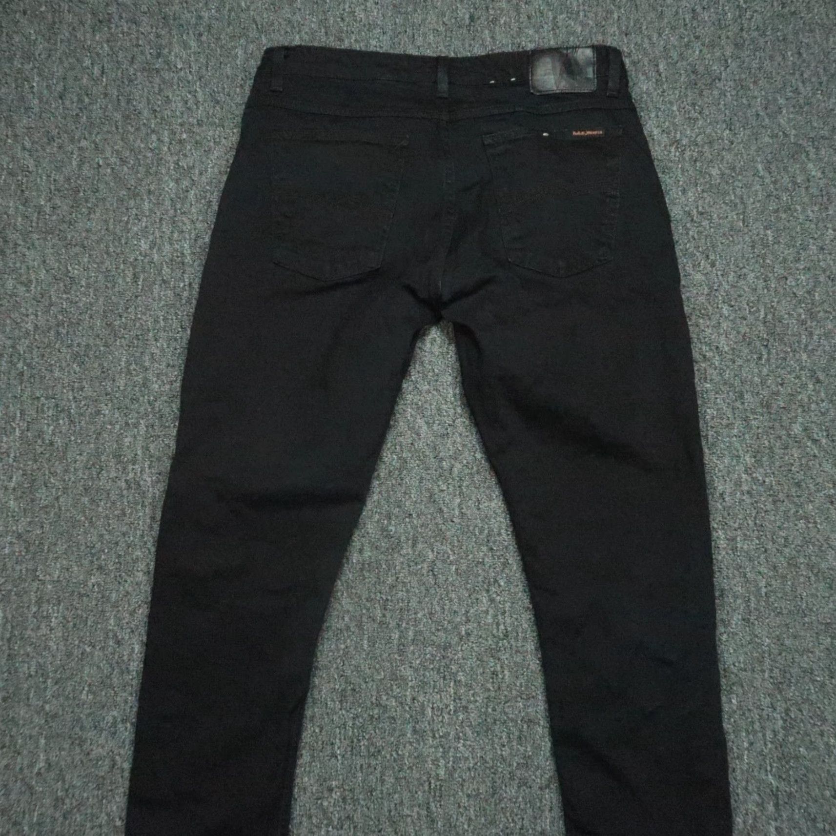 Nudie Jeans Nudie Jeans Mens 33x32 Black Skinny 5 Pocket Stretch Denim Slim Belt Loops Jeans Color Black Men 33 Regular Inseam 32 Size US 33 - 4 Thumbnail