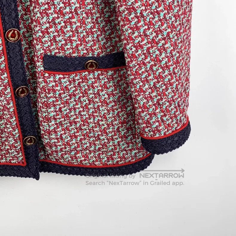 Gucci Gucci Red cotton round-neck single-breasted long-sleeved w Size M / US 6-8 / IT 42-44 - 4 Thumbnail