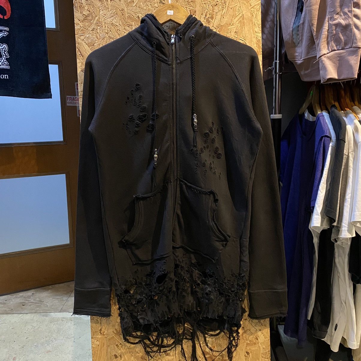 Japanese Brand × Vintage Rare!Vintage Semantic Design Zipper Hoodie Punk Style Size US M / EU 48-50 / 2 - 1 Thumbnail