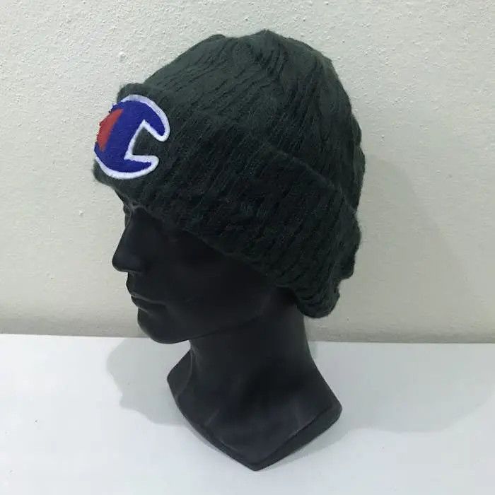 Champion × Vintage Champion Big Logo Beanie Hat Size ONE SIZE - 3 Thumbnail
