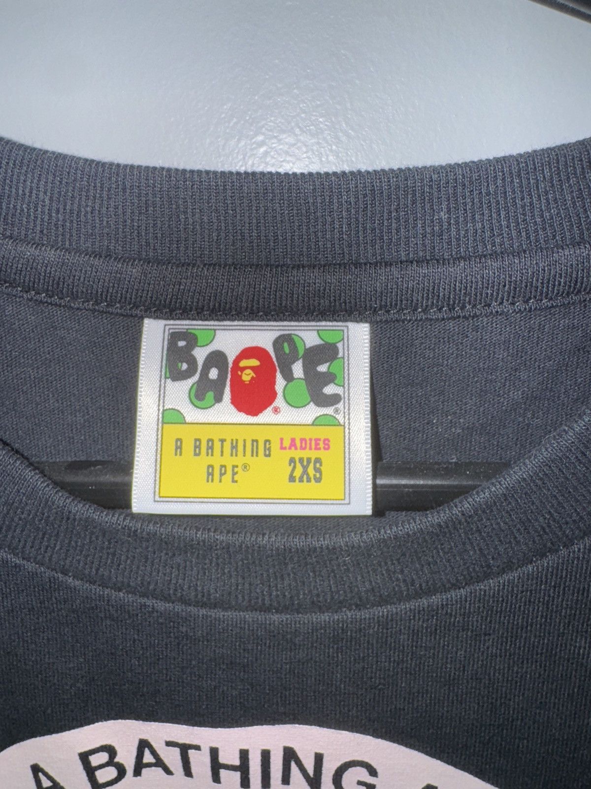 Bape Bape black tee with pastel colored A Bathing Ape logo Size XXS / US 00 / IT 34 - 4 Thumbnail