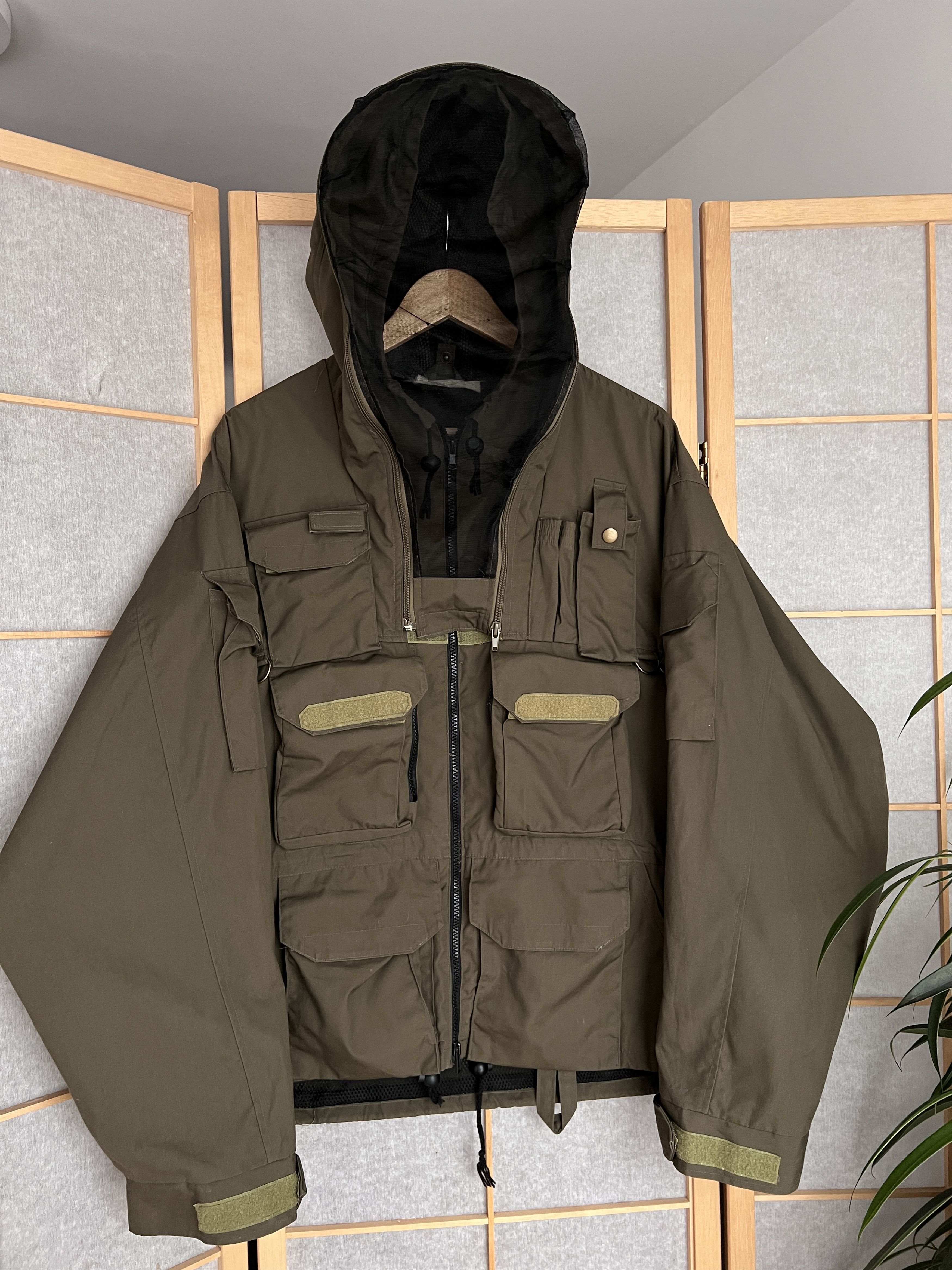 Schott Crazy VTG 90s multipocket army fishing mesh mask crop jacket Size US L / EU 52-54 / 3 - 1 Thumbnail