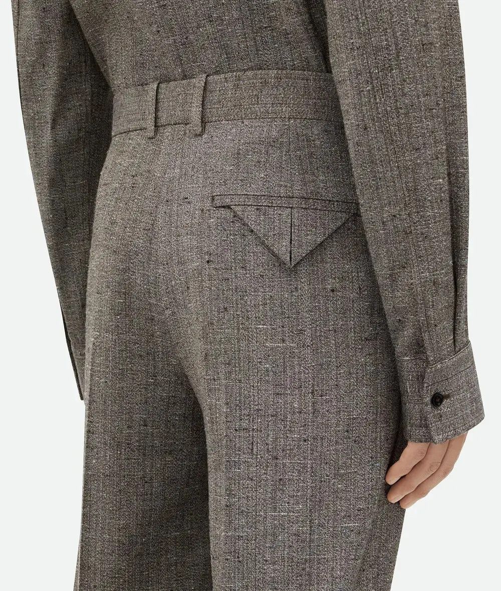 Bottega Veneta o1lf3ng11025 Viscose and Silk Straight Leg Pants in Gray Size US 36 / EU 52 - 4 Thumbnail