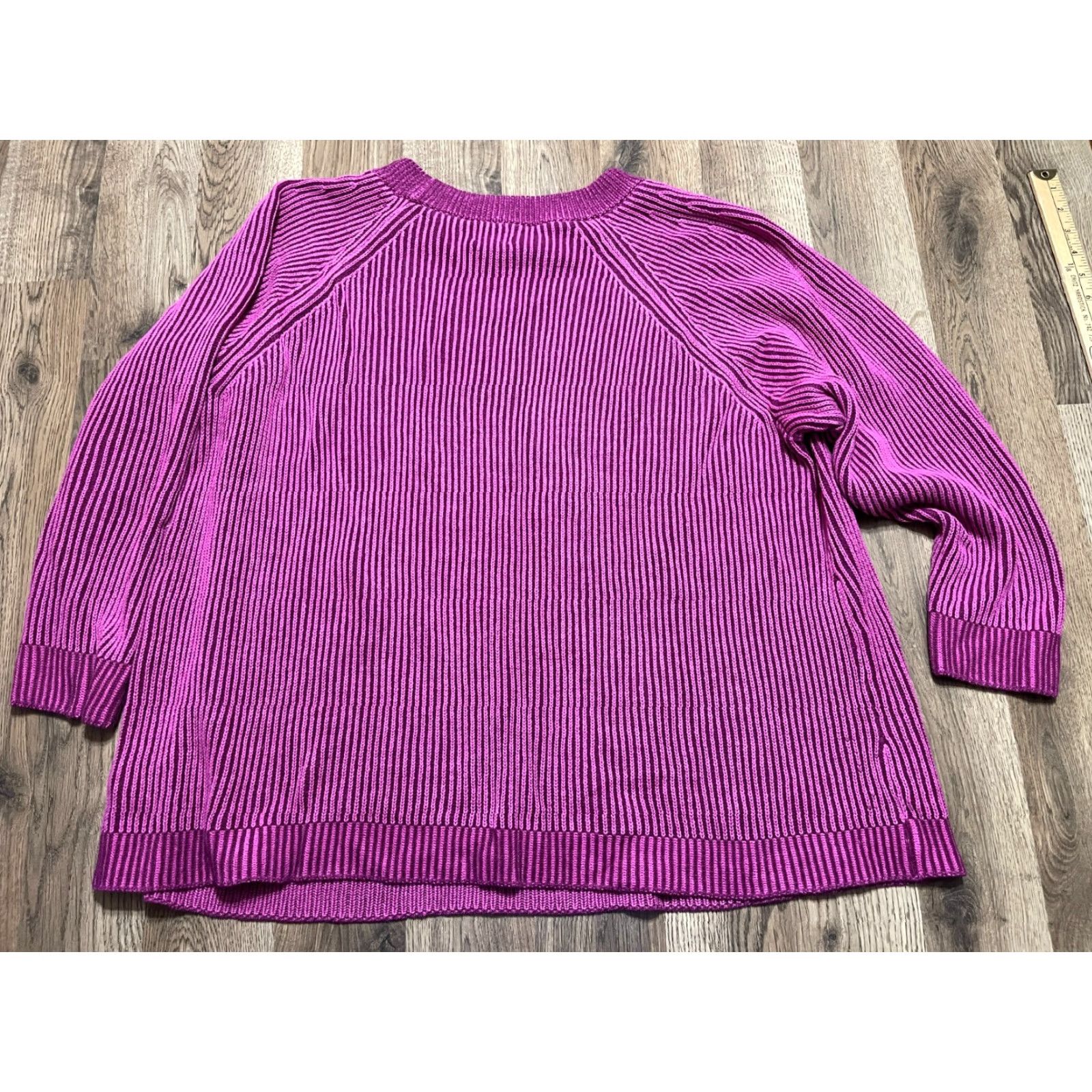 Lands' End Lands' End Sweater Women Pink Pullover Knit XL Crew Neck Long Sleeve Regular Fit Casual Knit Pullover Mens Womens Girls Not applicable Size XL / US 12-14 / IT 48-50 - 2 Thumbnail