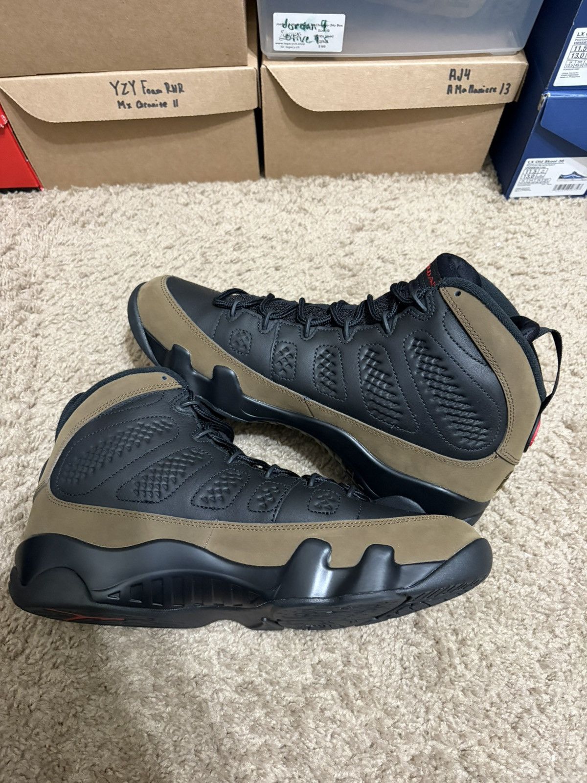 Jordan Brand Size 10.5 - Jordan 9 Retro Olive (2024) (HV4794-030) Size US 10.5 / EU 43-44 - 3 Thumbnail