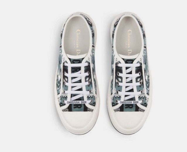 Dior o1w1db11224 Embroidered Cotton Platform Sneakers Size US 6 / IT 36 - 3 Thumbnail