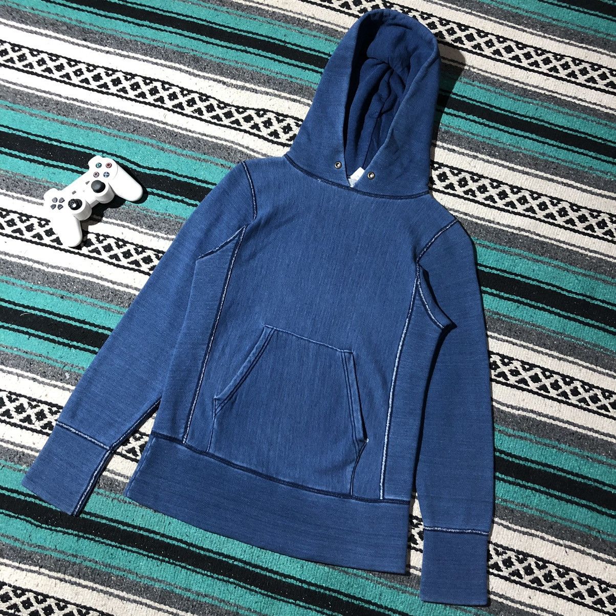 Beams Plus × Vintage Beams Boy Indigo Dyed Thermal Hoodie Size US S / EU 44-46 / 1 - 3 Thumbnail