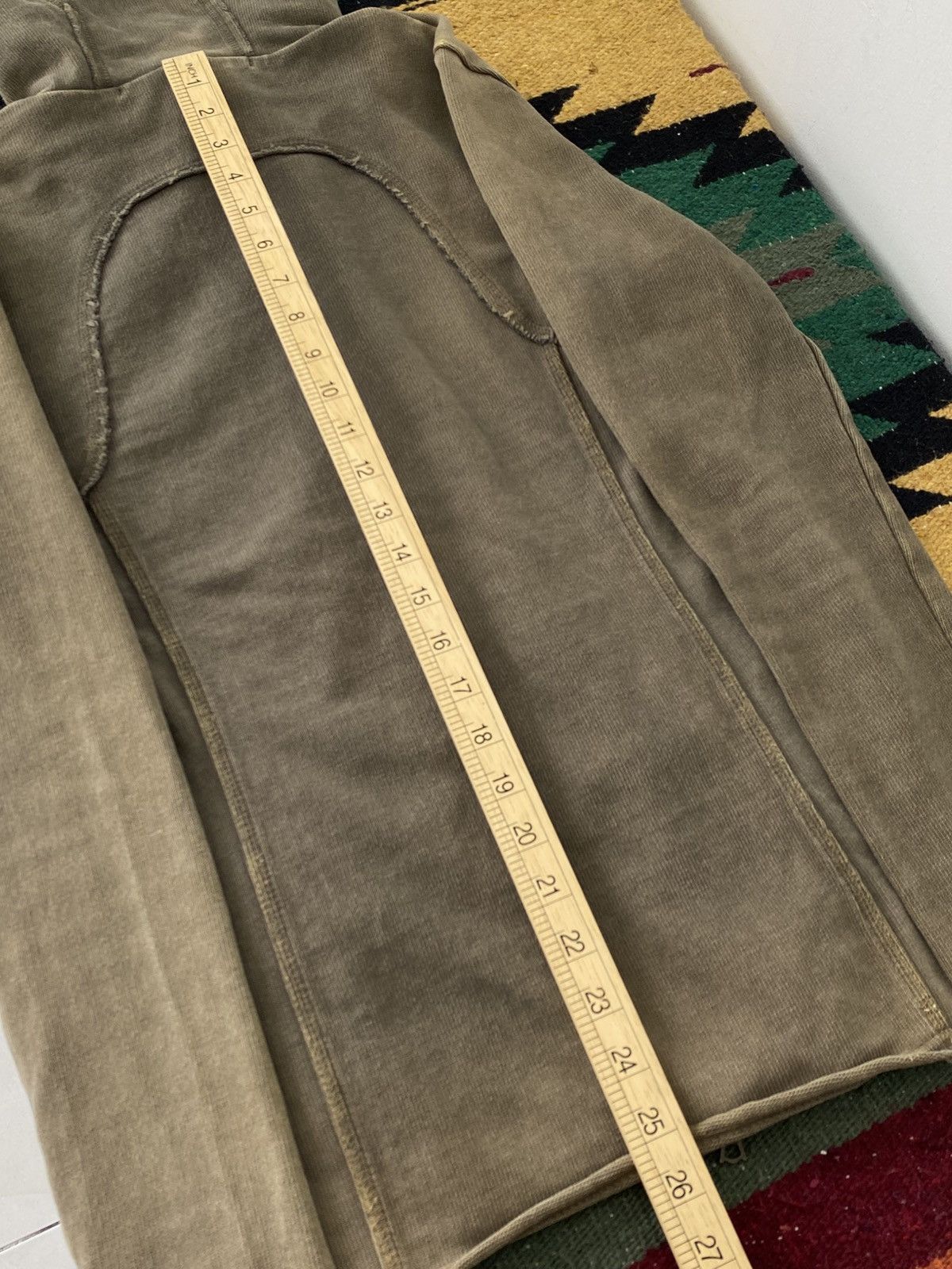 Japanese Brand No ID Y2K Distressed Zip Hoodie Jacket Olive Fade Slim Fit Size US M / EU 48-50 / 2 - 7 Thumbnail