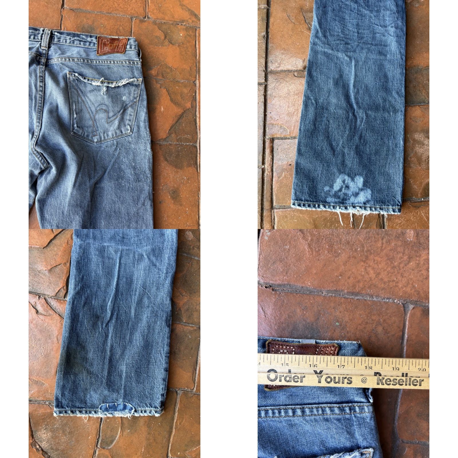 Citizens Of Humanity Y2K Citizens Of Humanity Jeans Mens 36x33.5 Jagger Bootcut Distressed Denim Blue 5-Pocket Belt Loops Slim Relaxed USA Size US 36 / EU 52 - 9 Thumbnail