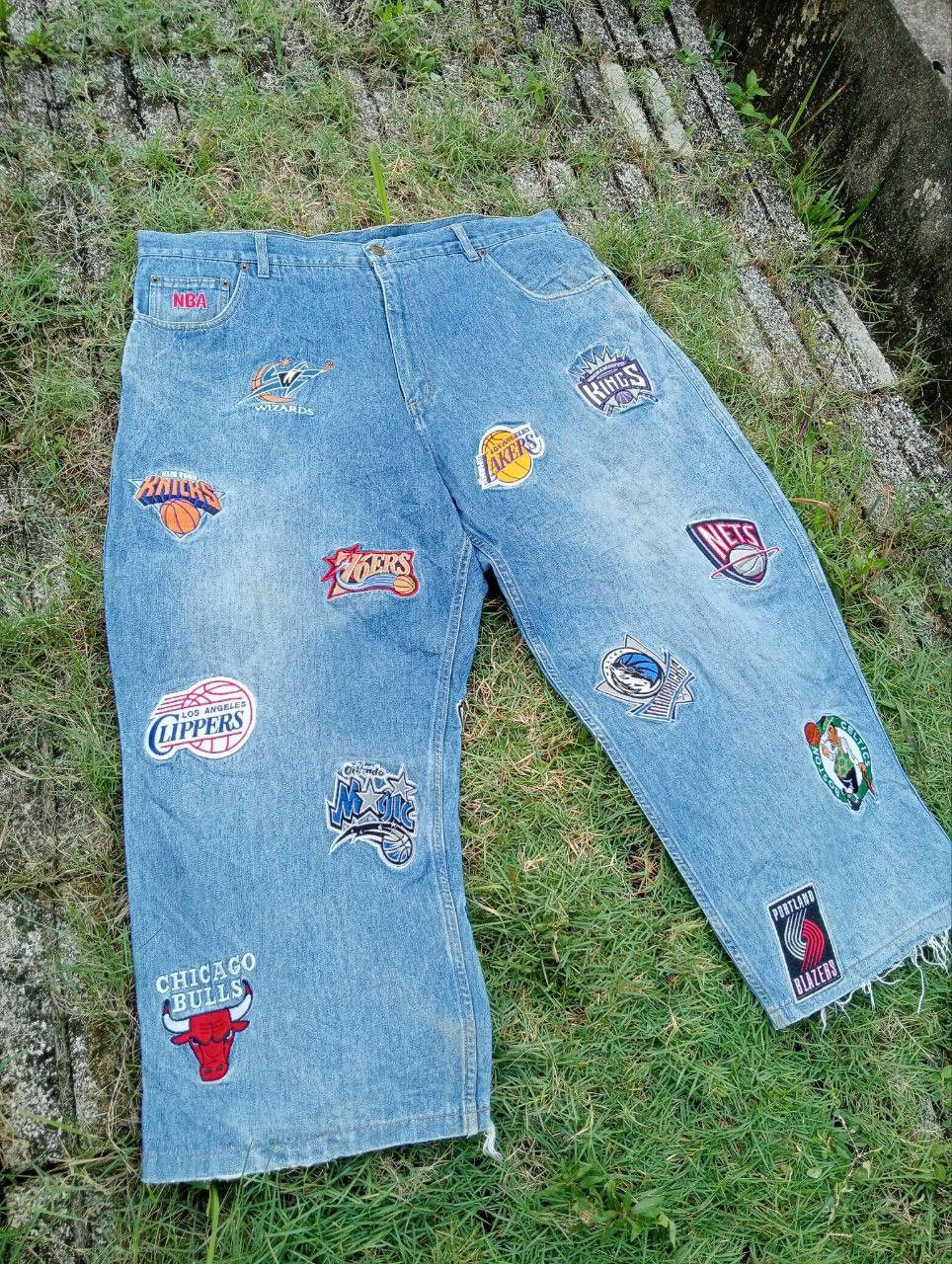 NBA Vintage Unk NBA Embroidery All Team Big Size Jeans Size US 40 / EU 56 - 3 Thumbnail