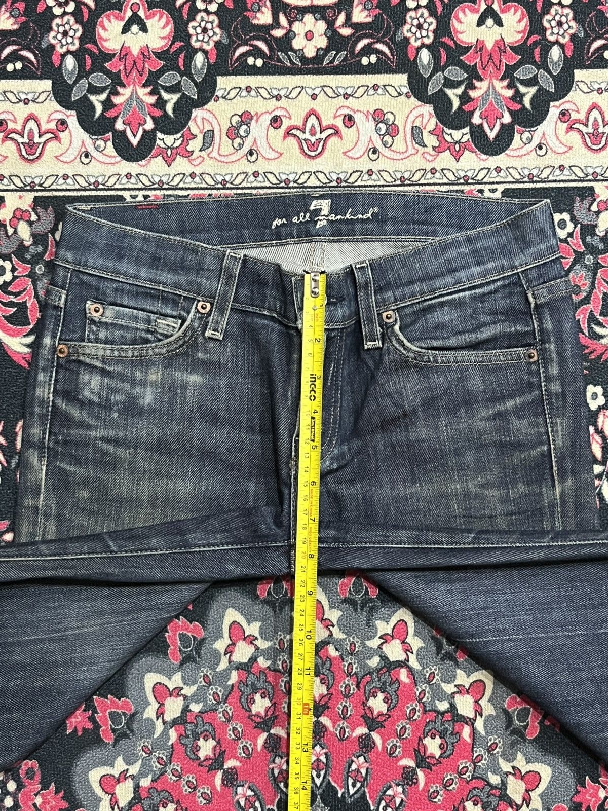 7 For All Mankind 7 For All Mankind Dark Blue Washed Flare Jeans Size 26" / US 2 / IT 38 - 13 Thumbnail