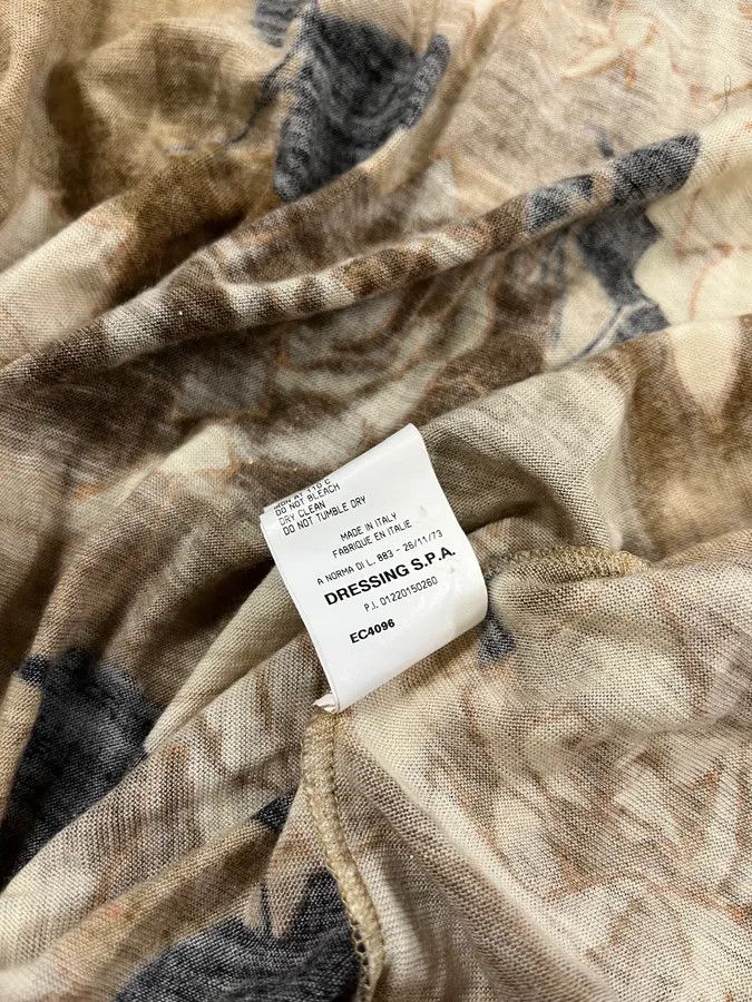 Roberto Cavalli 1990s Roberto Cavalli Rose Leopard Gradient Wool Beige Cardigan Size S / US 4 / IT 40 - 9 Thumbnail