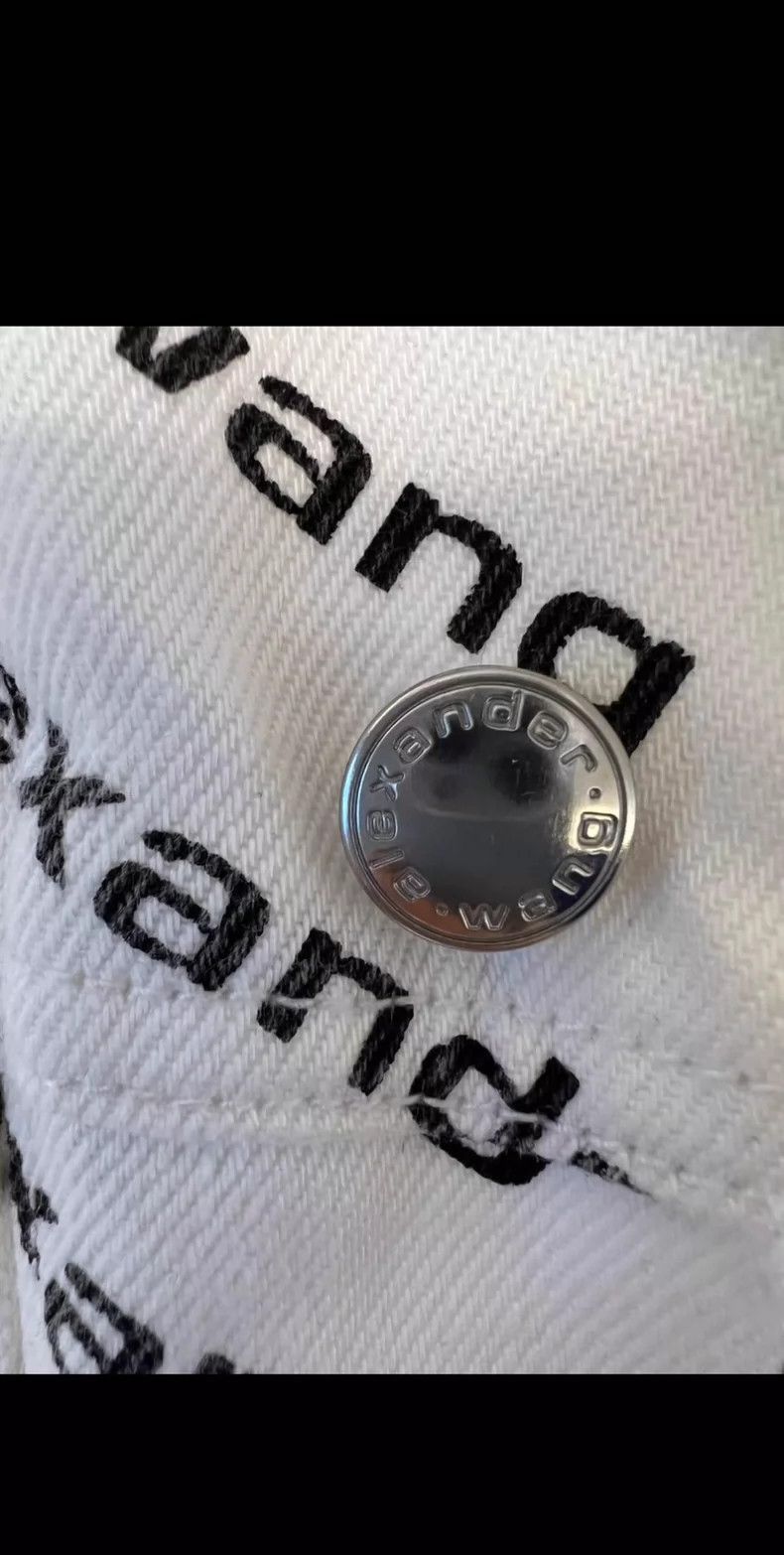 Alexander Wang Alexander Wang Denim Logo White Jacket- Size L / US 10 / IT 46 - 2 Thumbnail