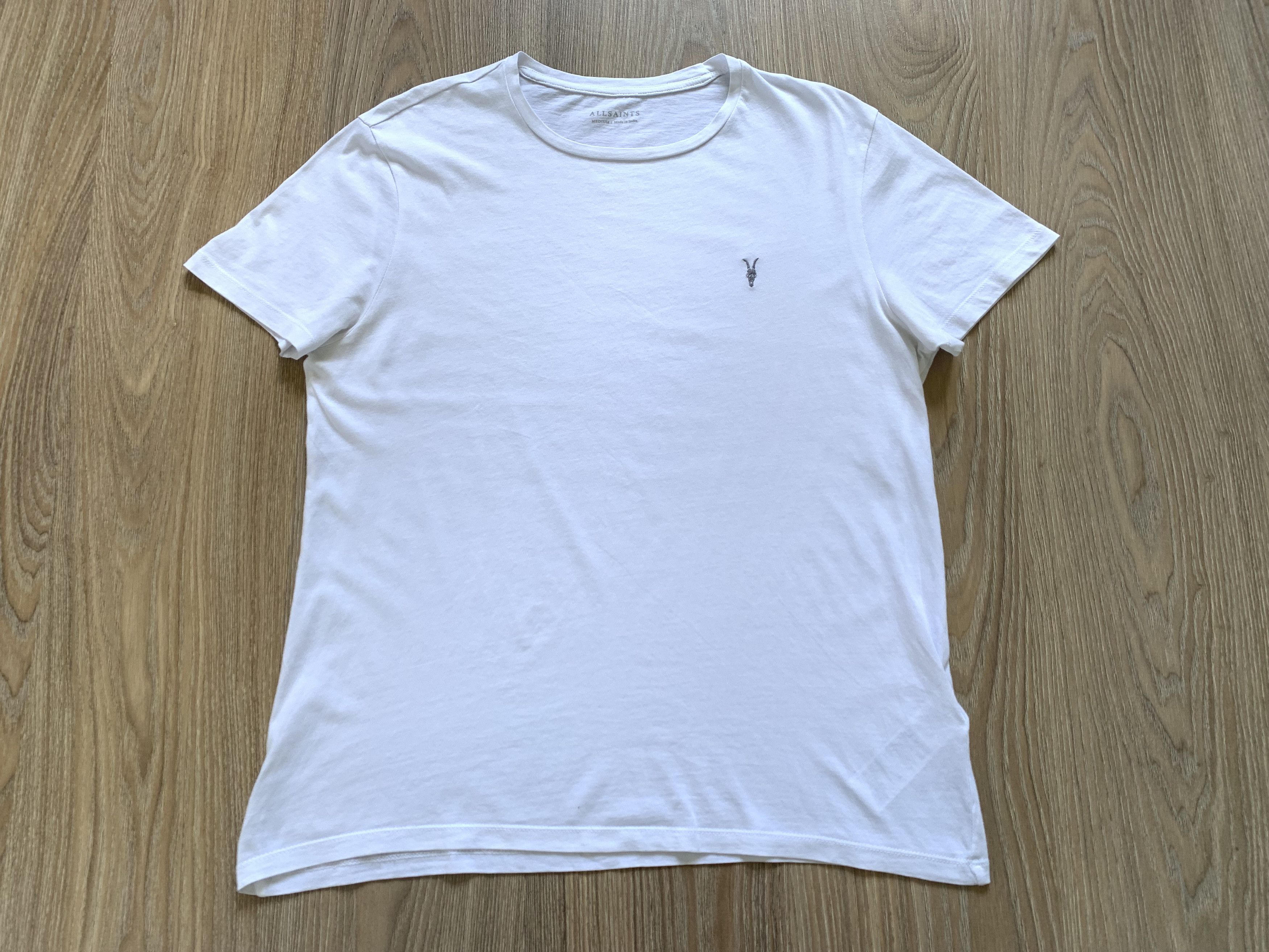 Allsaints Allsaints White Basic Cotton T Shirt Size US M / EU 48-50 / 2 - 2 Thumbnail