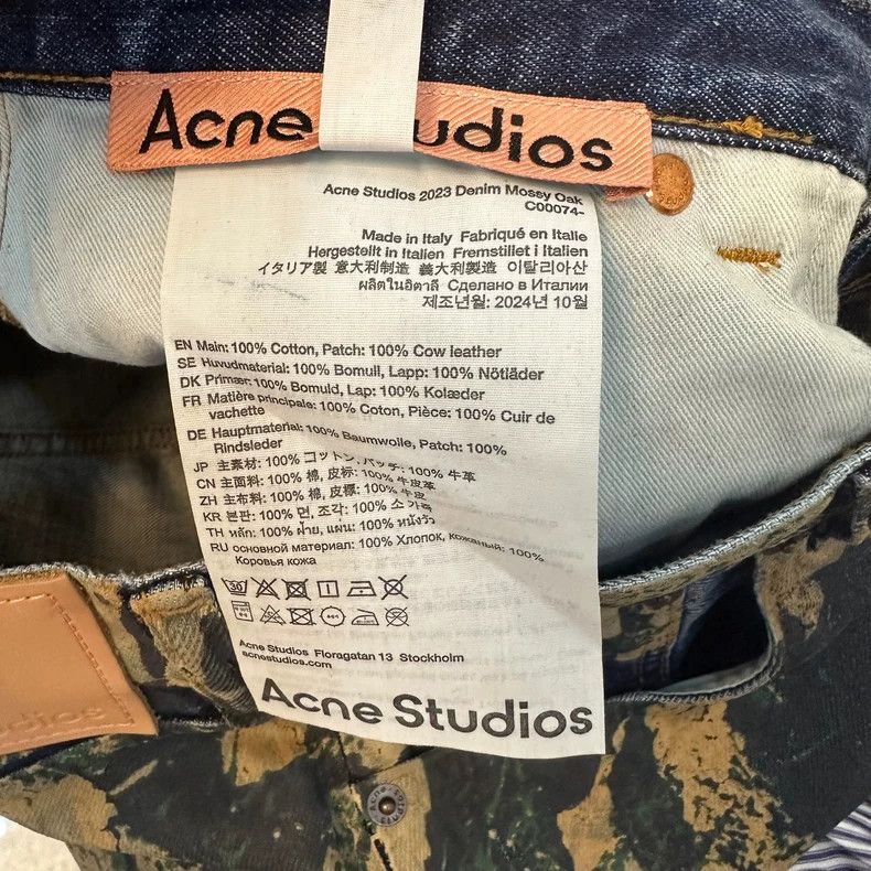 Acne Studios acne studios Deciduous digital wide-leg jeans 2506-Nextarro Size US 26 / EU 42 - 5 Thumbnail