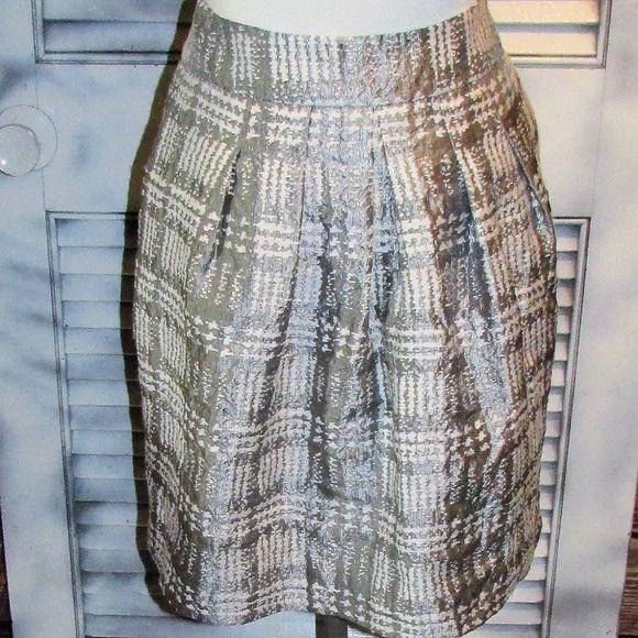 Other Limited Small Gray/Cream Skirt Size 30" / US 8 / IT 44 - 8 Thumbnail