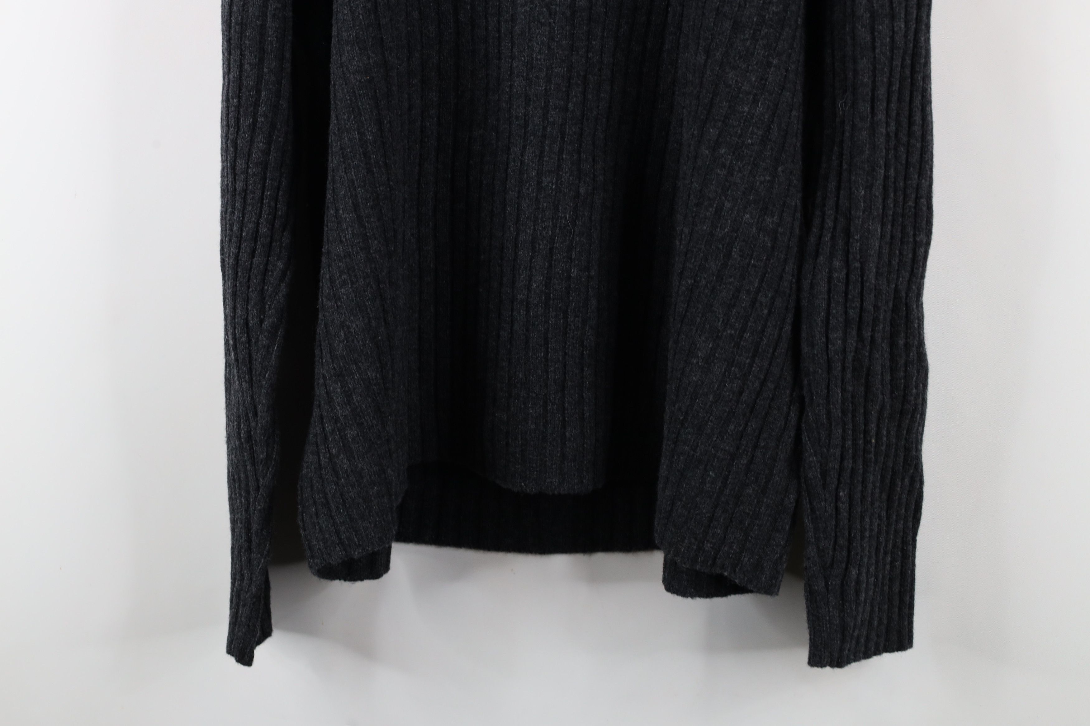 Vintage Vintage 90s Streetwear Blank Wool Ribbed Knit Sweater Gray Size US XL / EU 56 / 4 - 10 Thumbnail