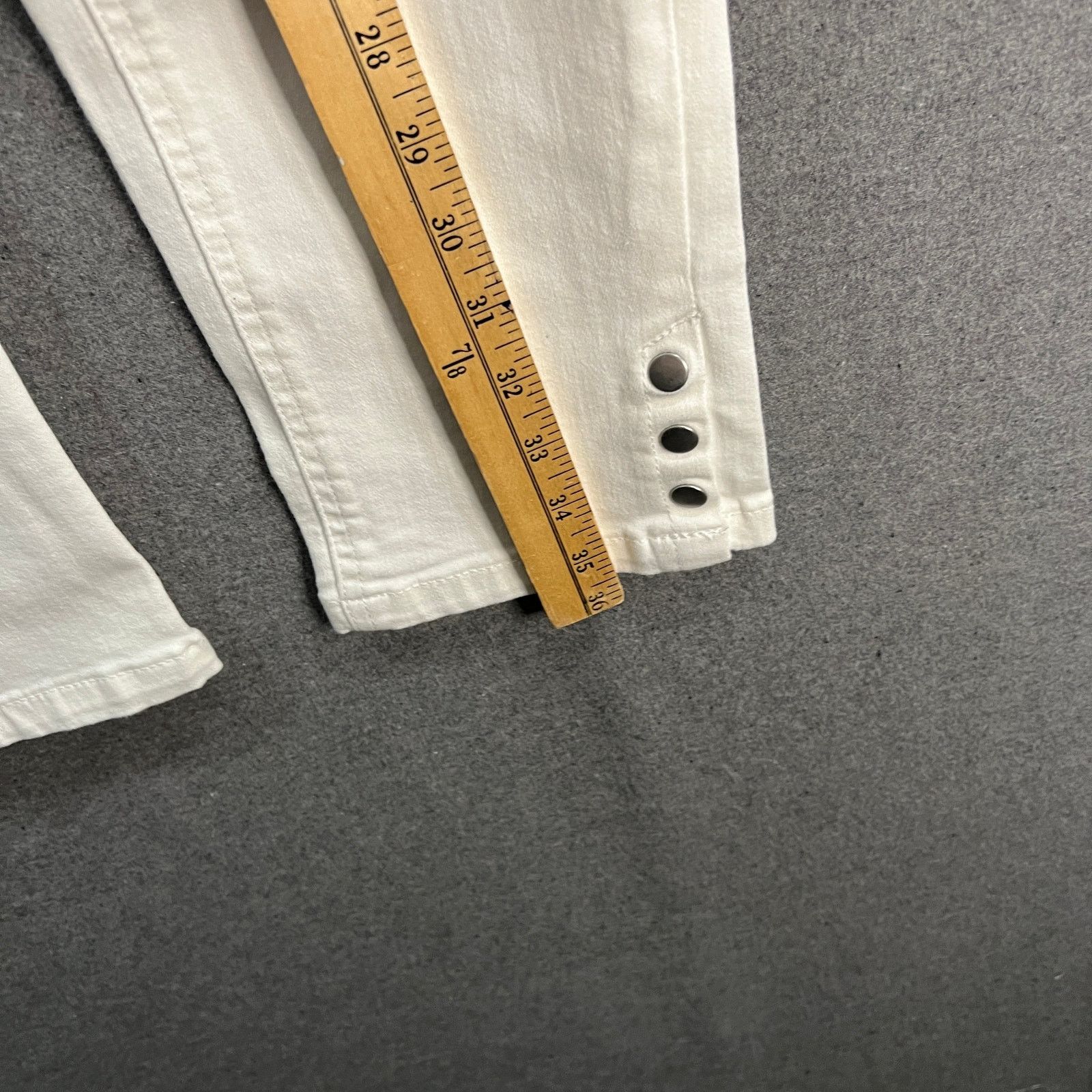Other Denim & Co. Easy Stretch Petite Snap Cuff Slim Straight Jean Size 34" / US 12 / IT 48 - 9 Thumbnail