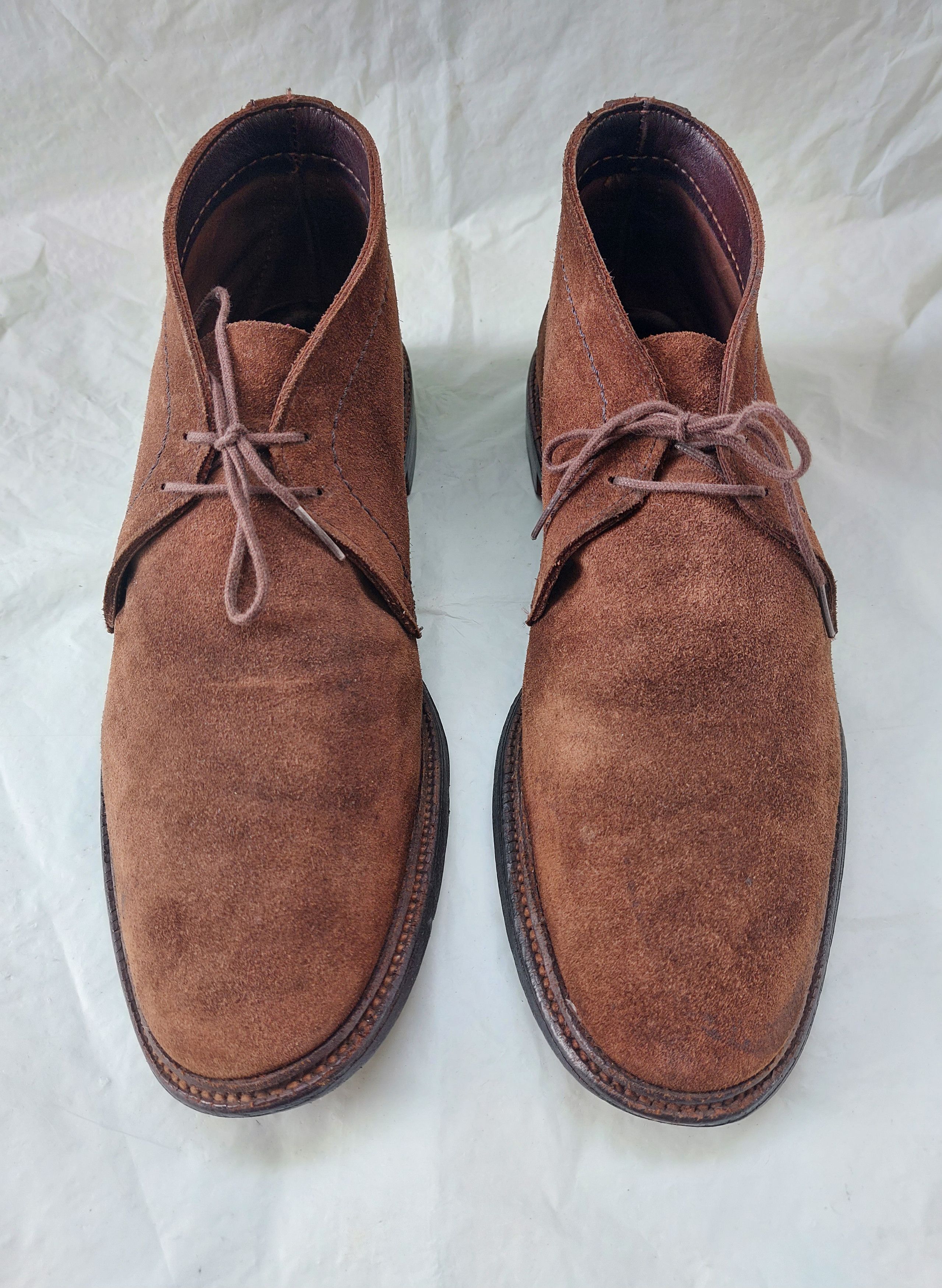 image of Alden Men's 1492 Unlined Chukka Boots Flex Welt Brown Suede (Size 10.5)